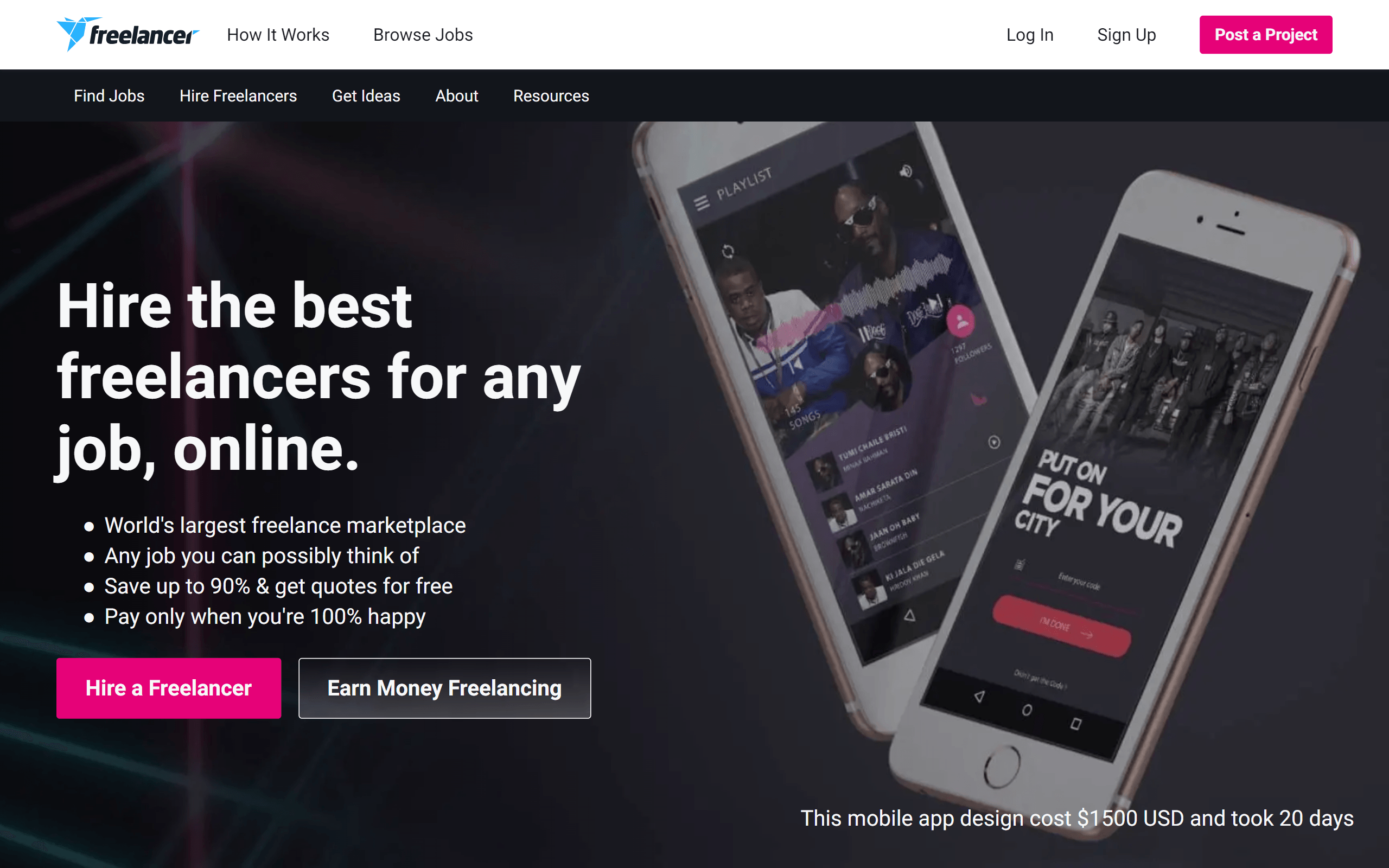 Freelancer Job Search Site