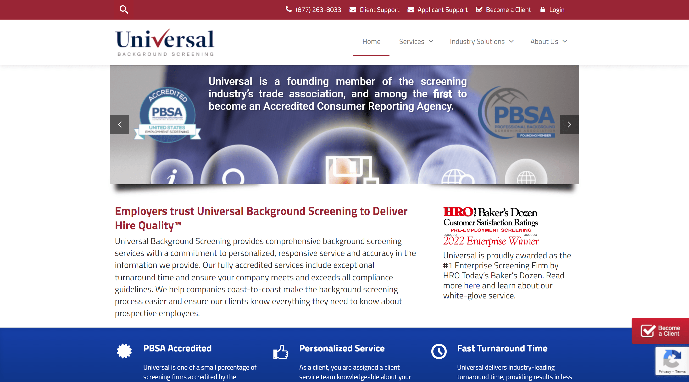 Universal Background Screening Background Check Website