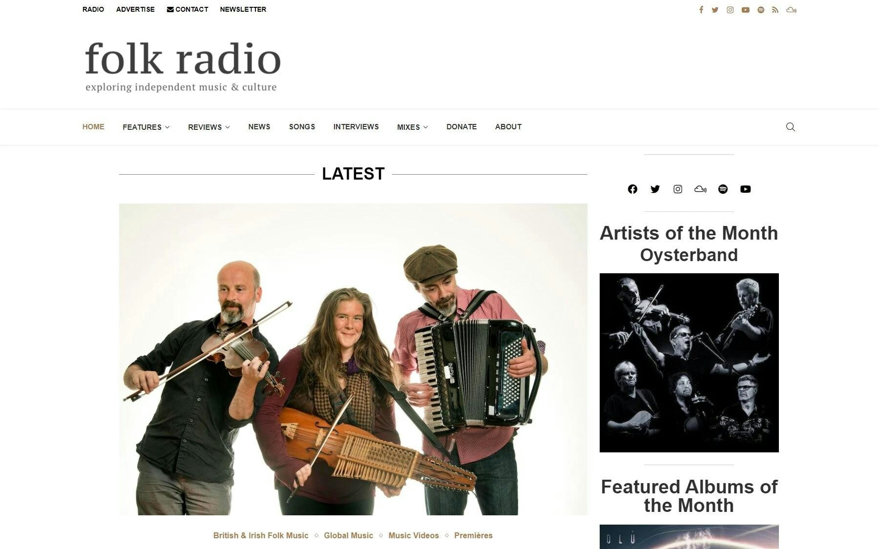 Folk Radio UK music blog