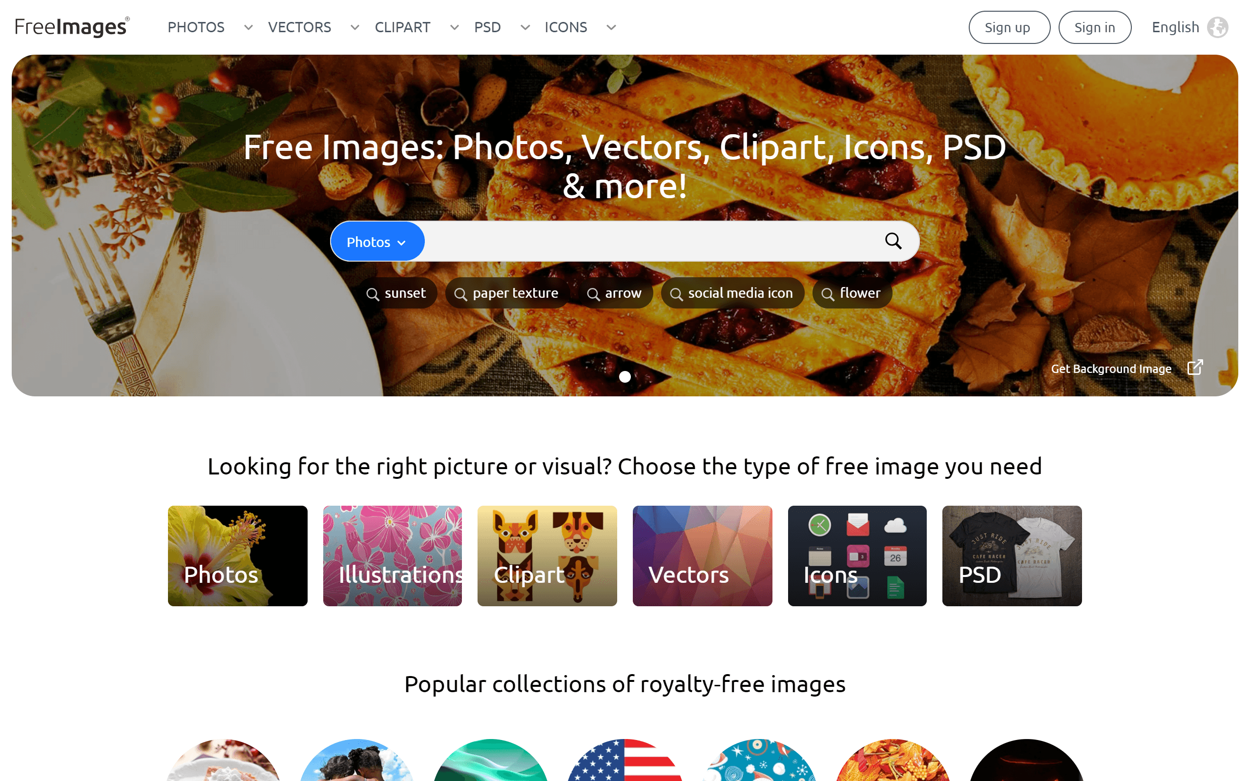 FreeImages Graphic Design Website