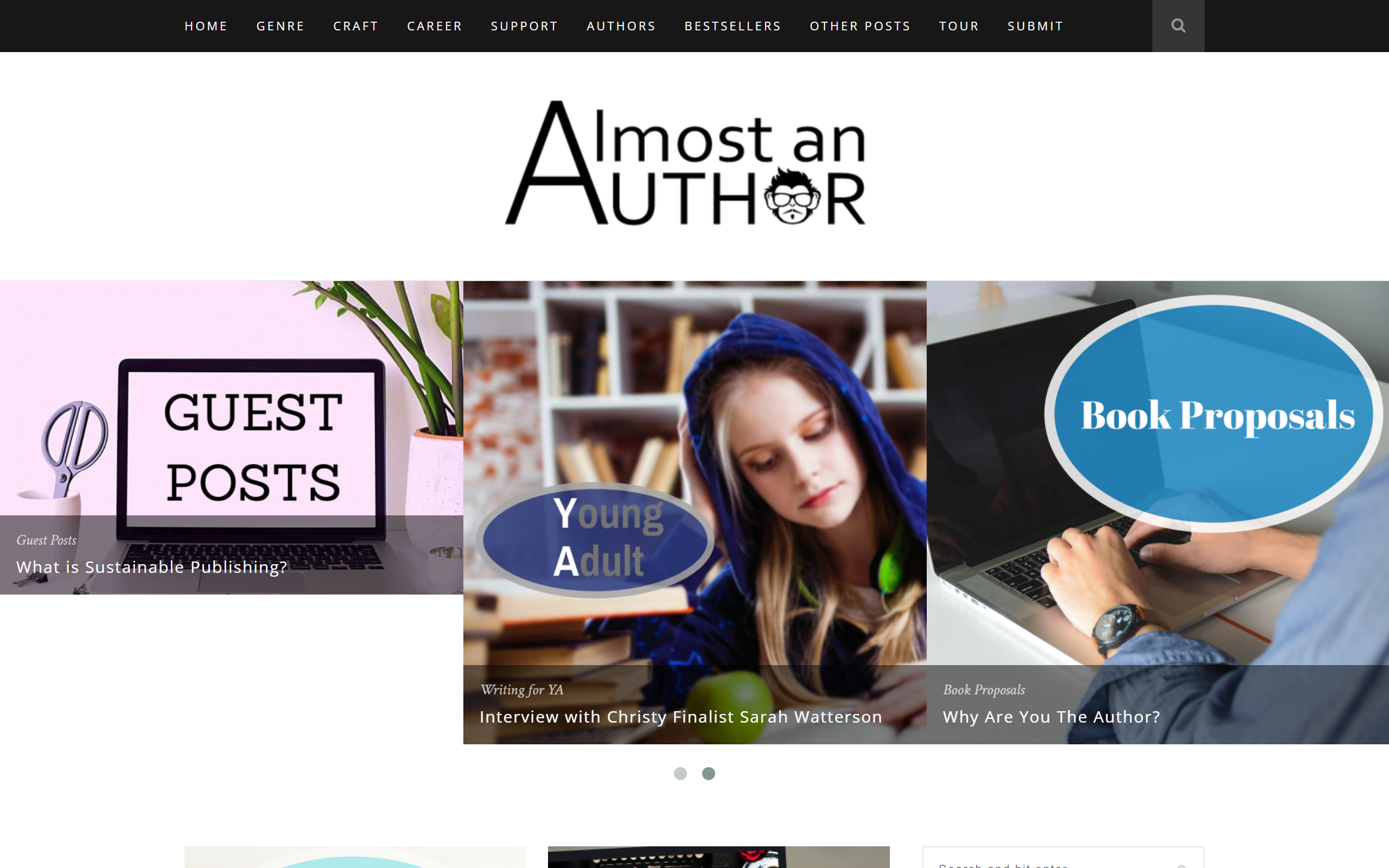 Almost an Author Websites for Writers