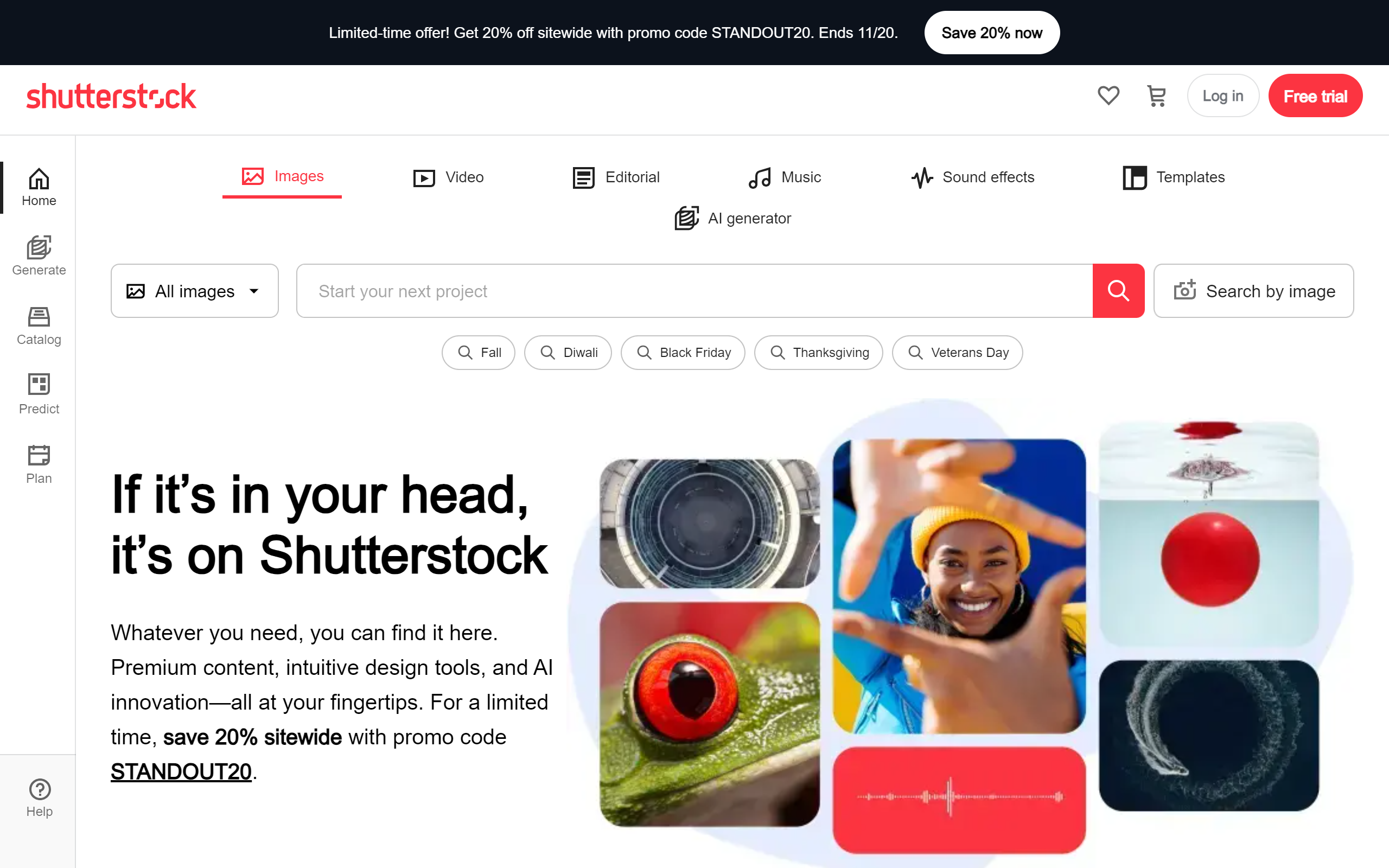 Shutterstock blogging app