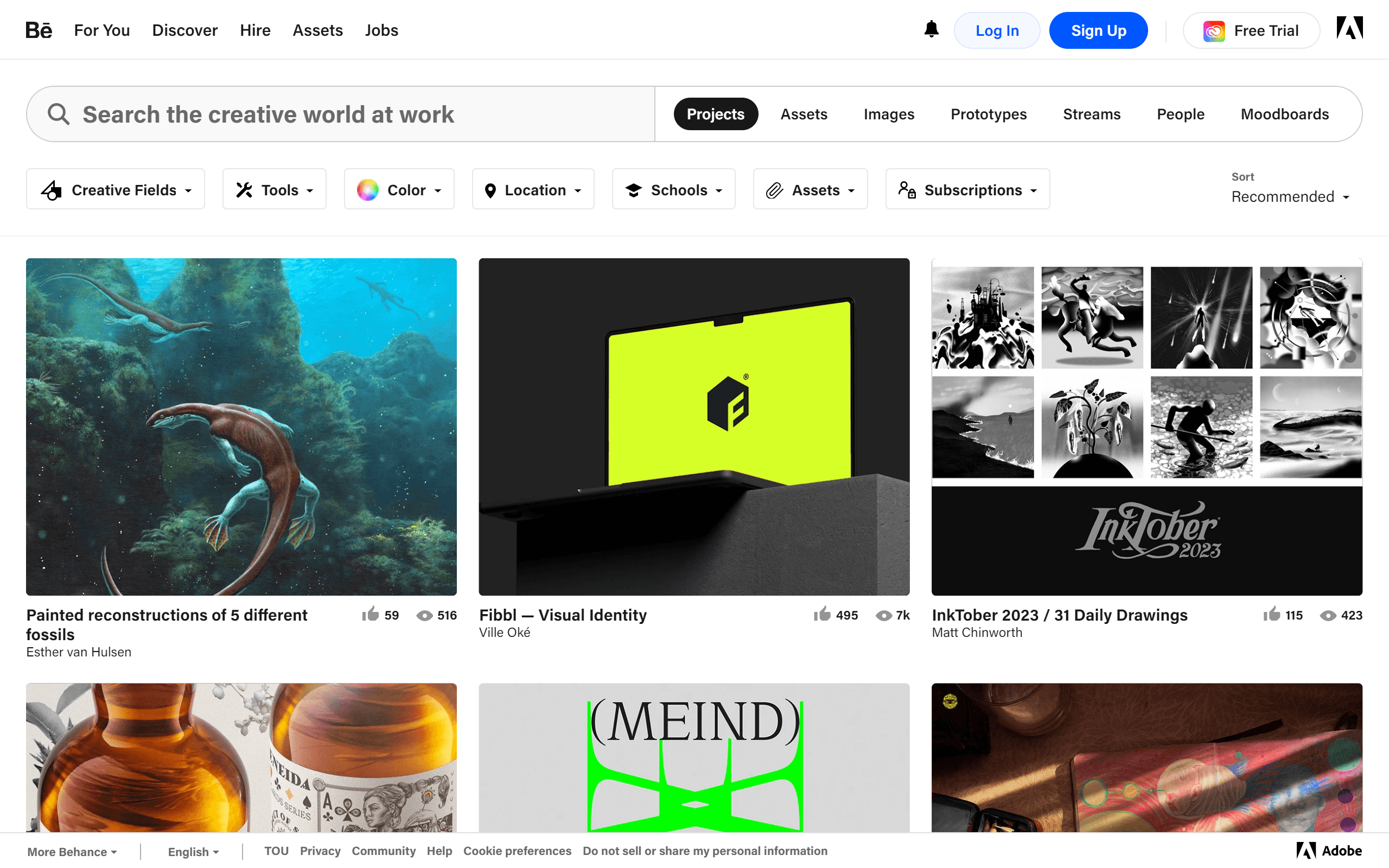 Behance Graphic Design Website