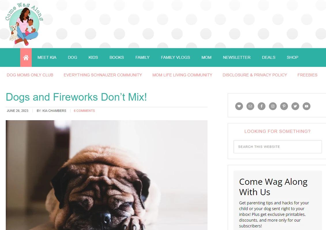 Come Wag Along pet blog