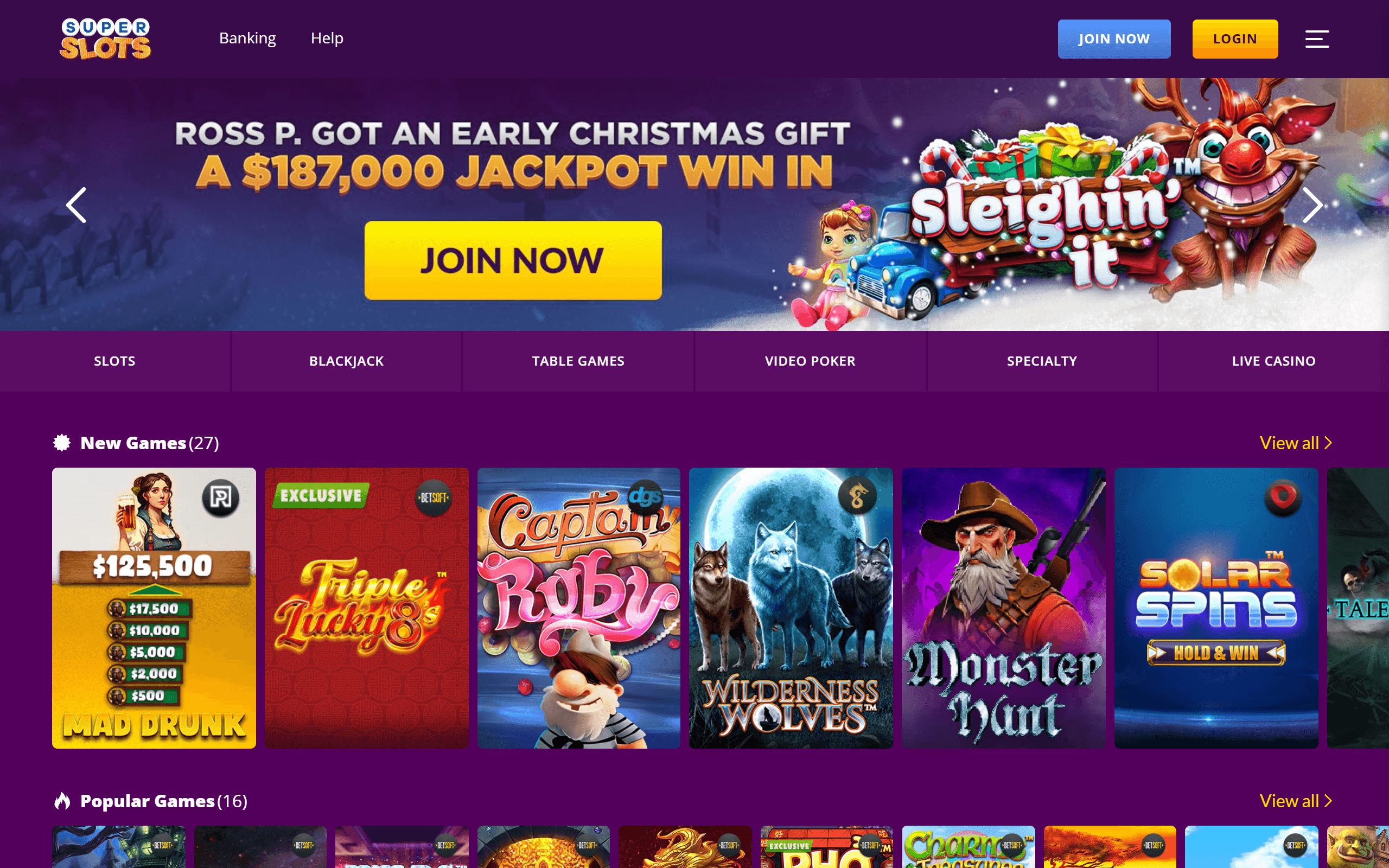 SuperSlots Gambling Sites