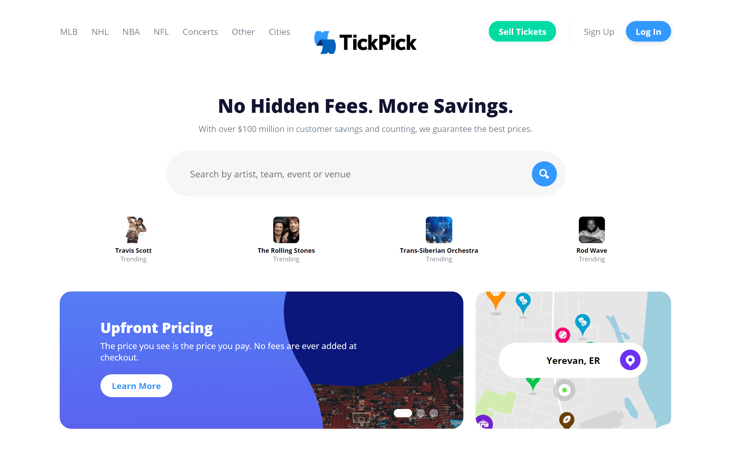 TickPick Concert Ticket Site