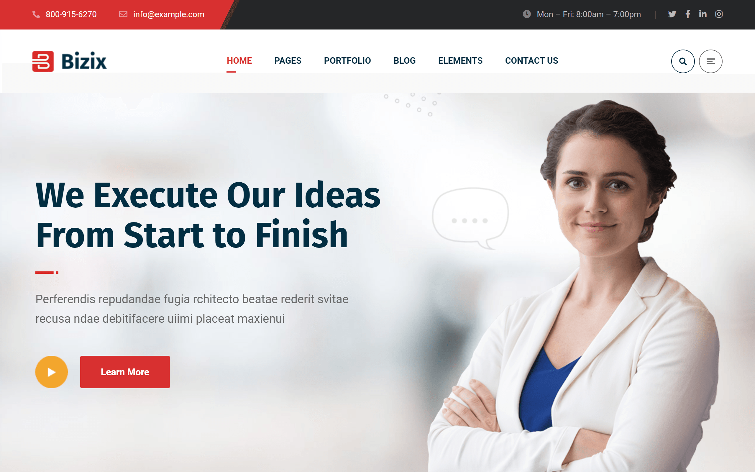 Bizix WordPress theme