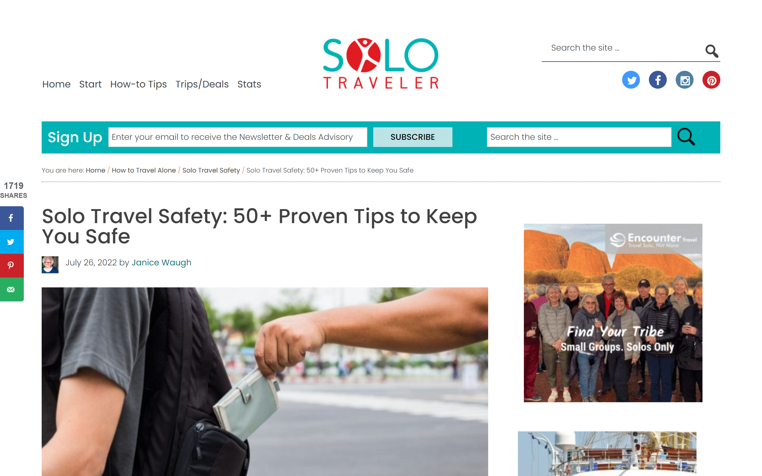 Solo Traveler travel post ideas