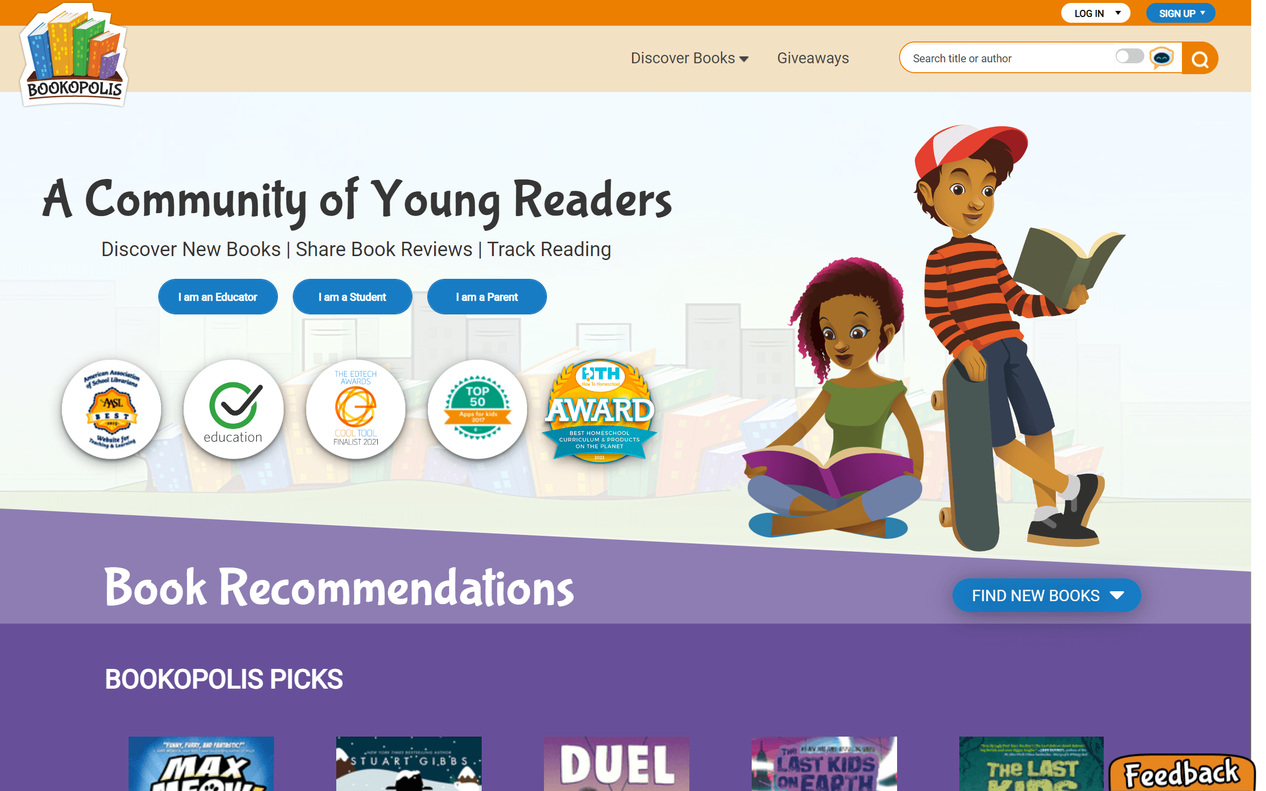 Bookopolis Reading Website