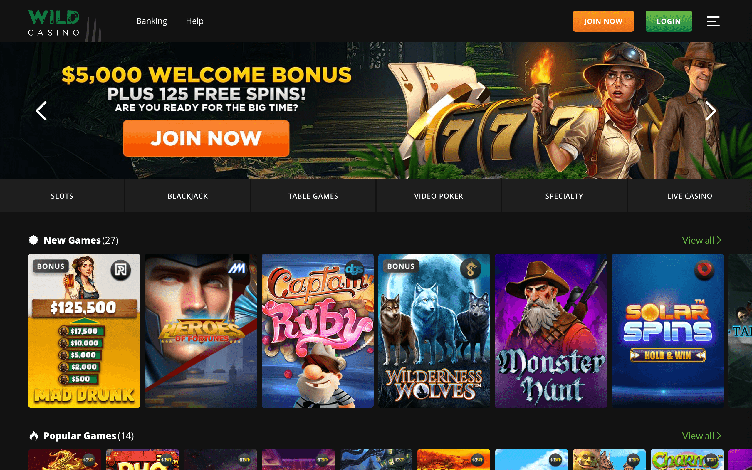 Wild Casino Gambling Sites