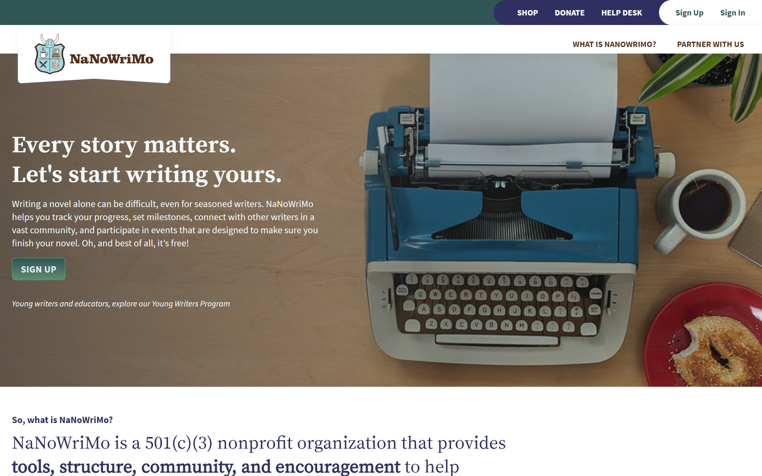 NaNoWriMo Websites for Writers
