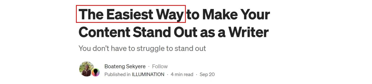 The easiest way to… headline