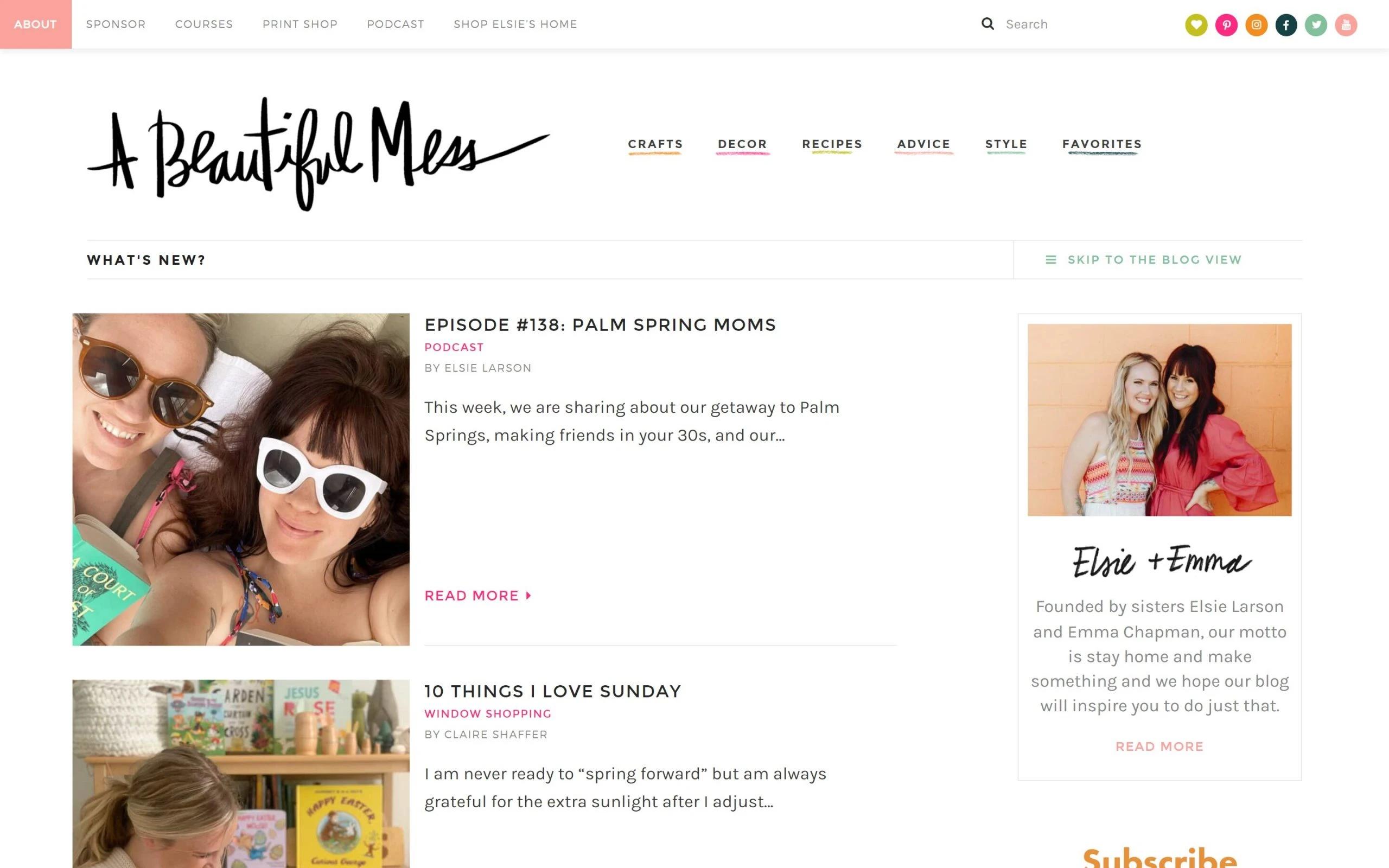 A Beautiful Mess blog for women