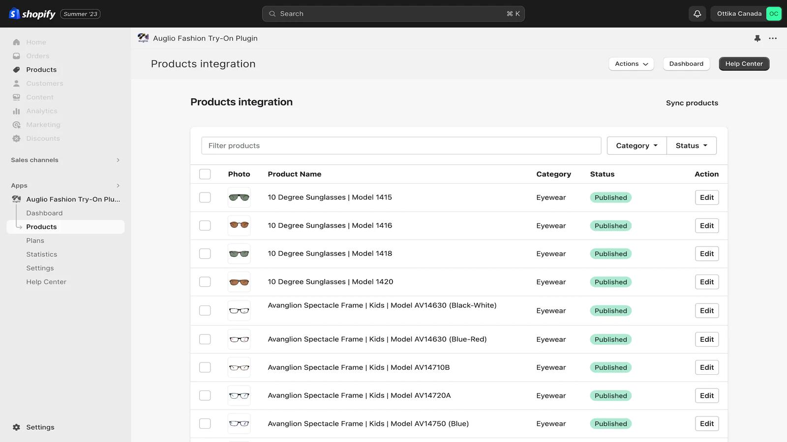Auglio Fashion Try‑On Plugin Shopify App