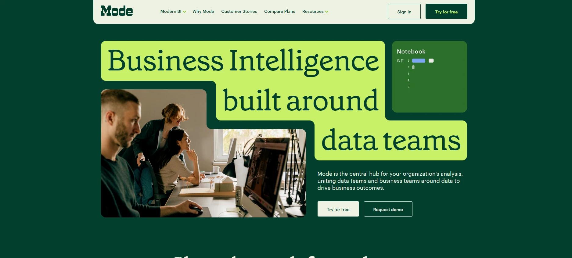 Mode data analytics tool
