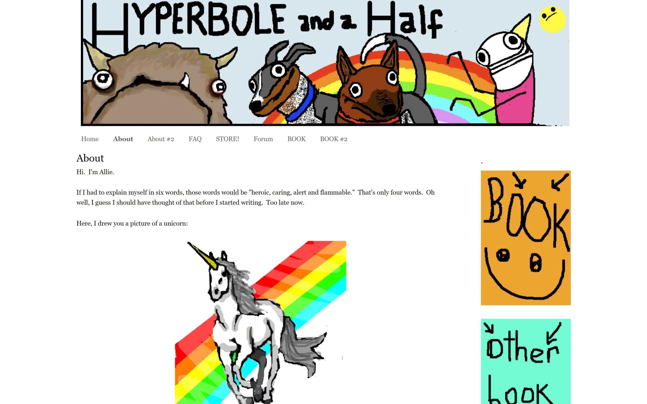 Hyperbole and a Half about me page