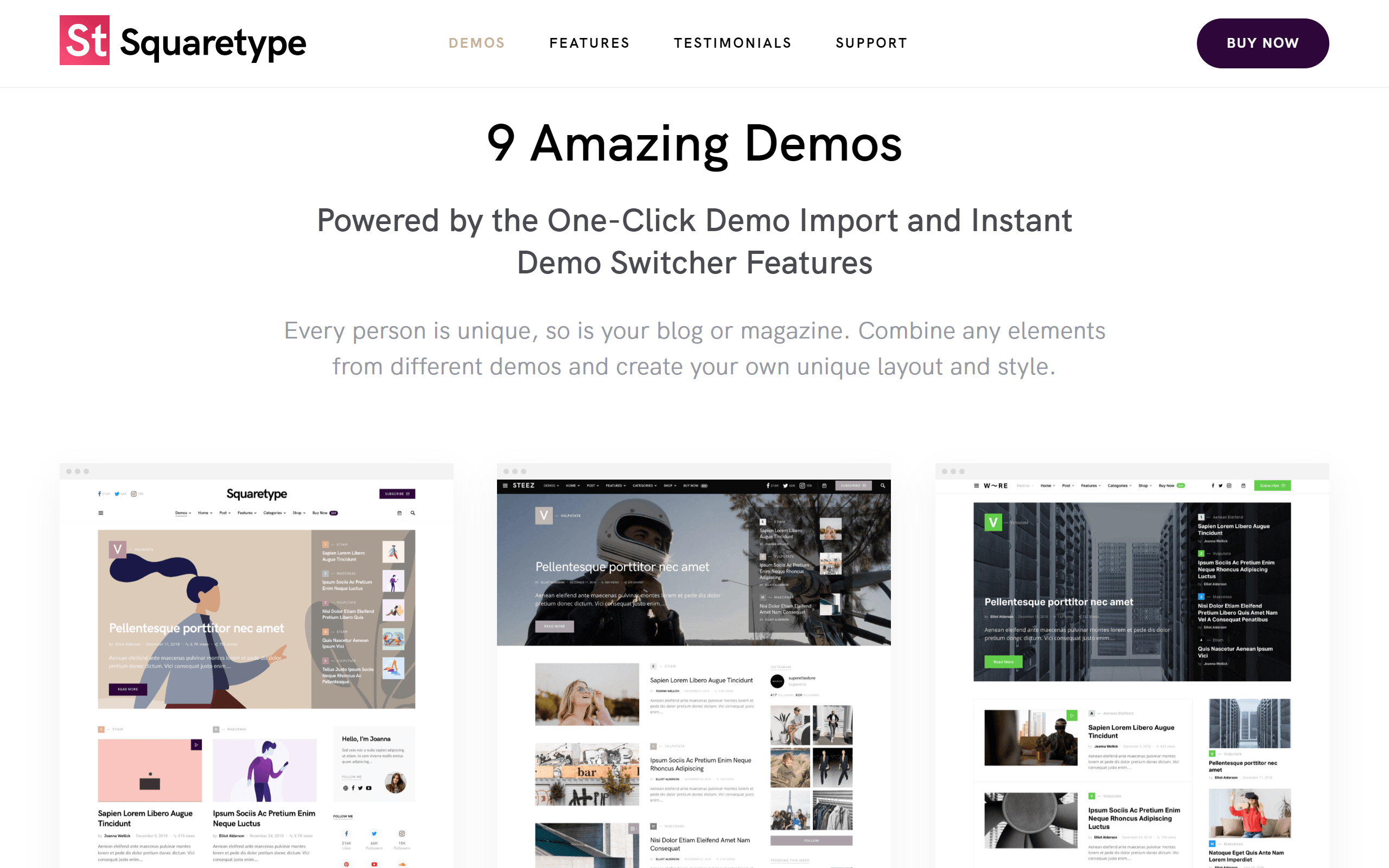 Squaretype WordPress Themes