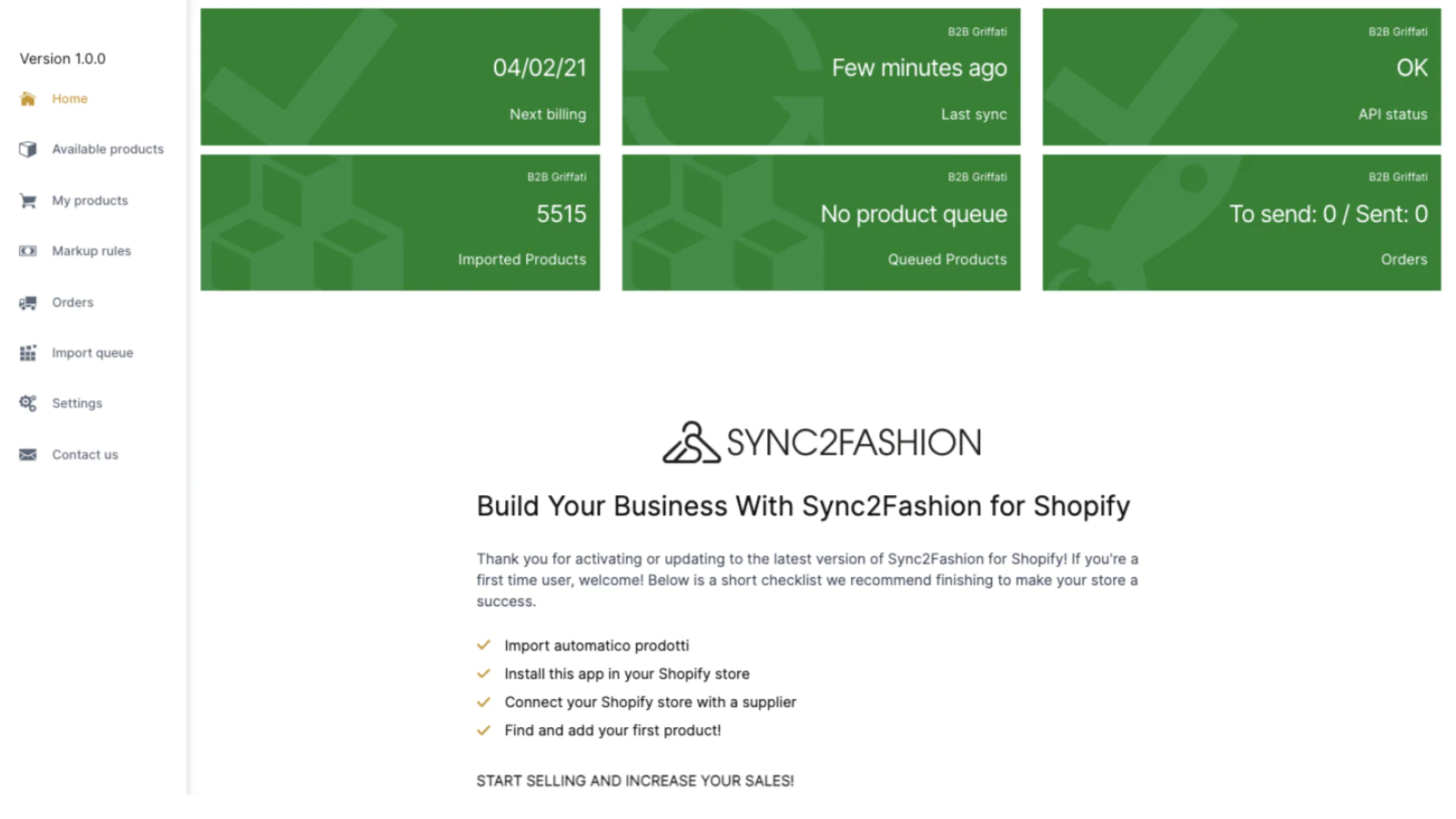  Sync2Fashion ‑ Dropshipping app