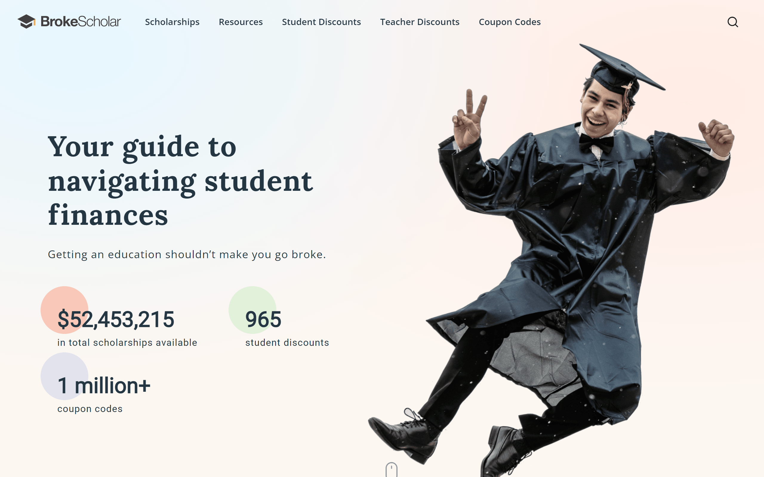 BrokeScholar scholarship website