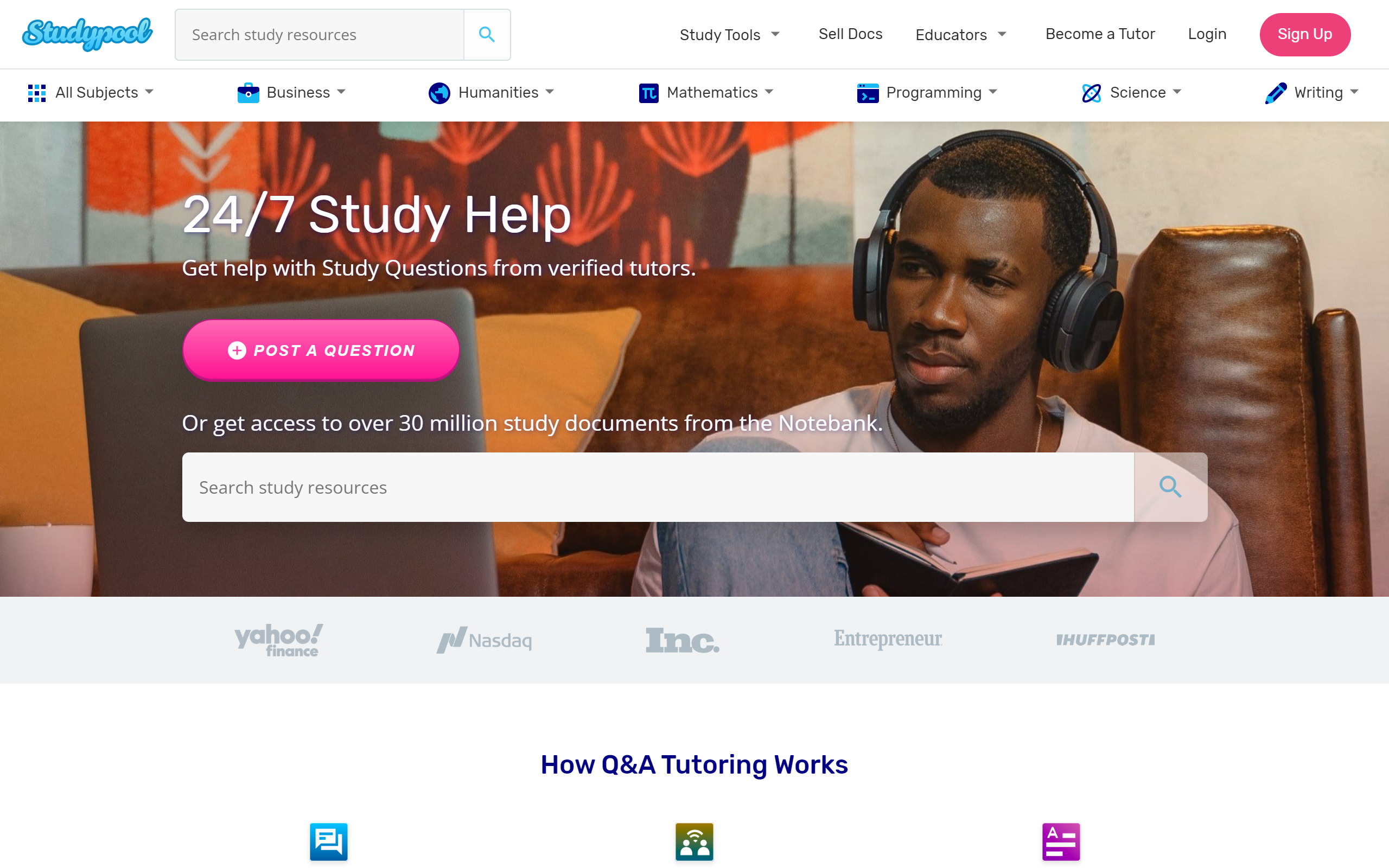 Studypool Homework Help Website