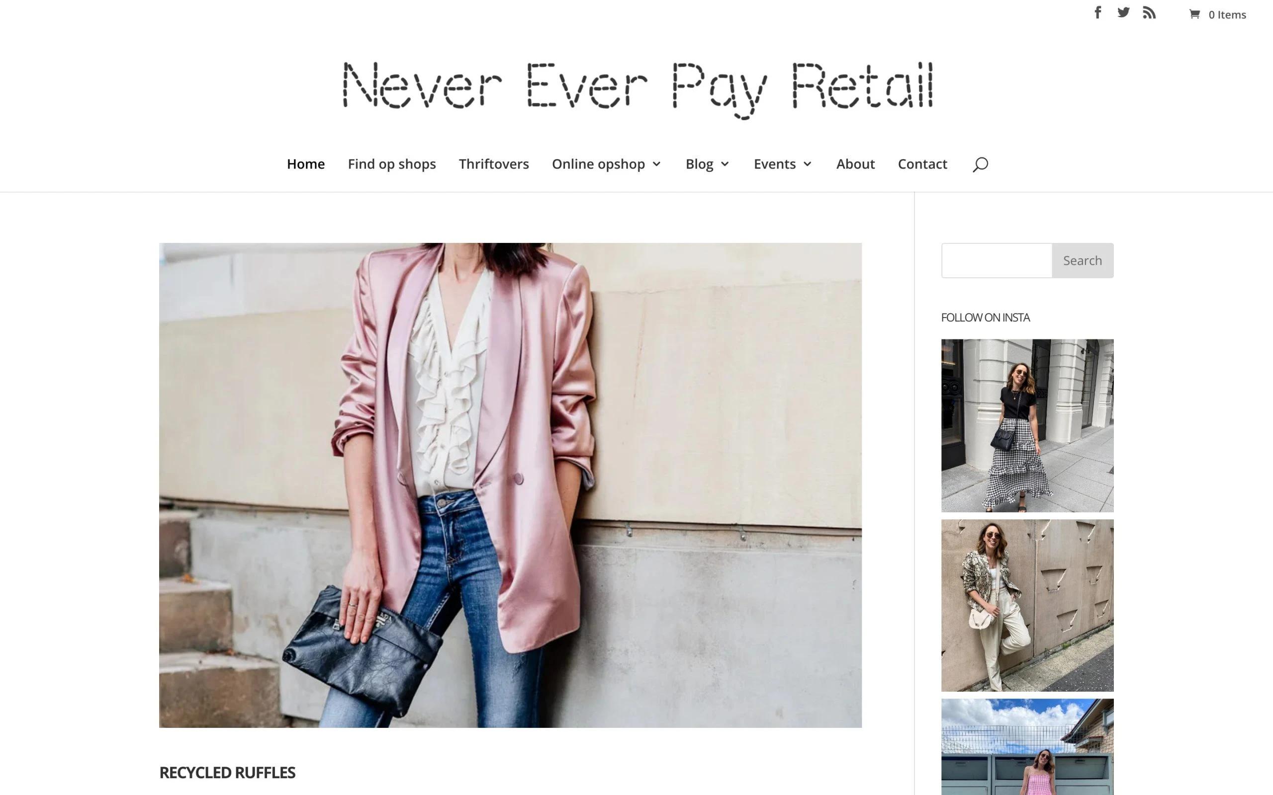 Never Pay Retail thrift fashion blog