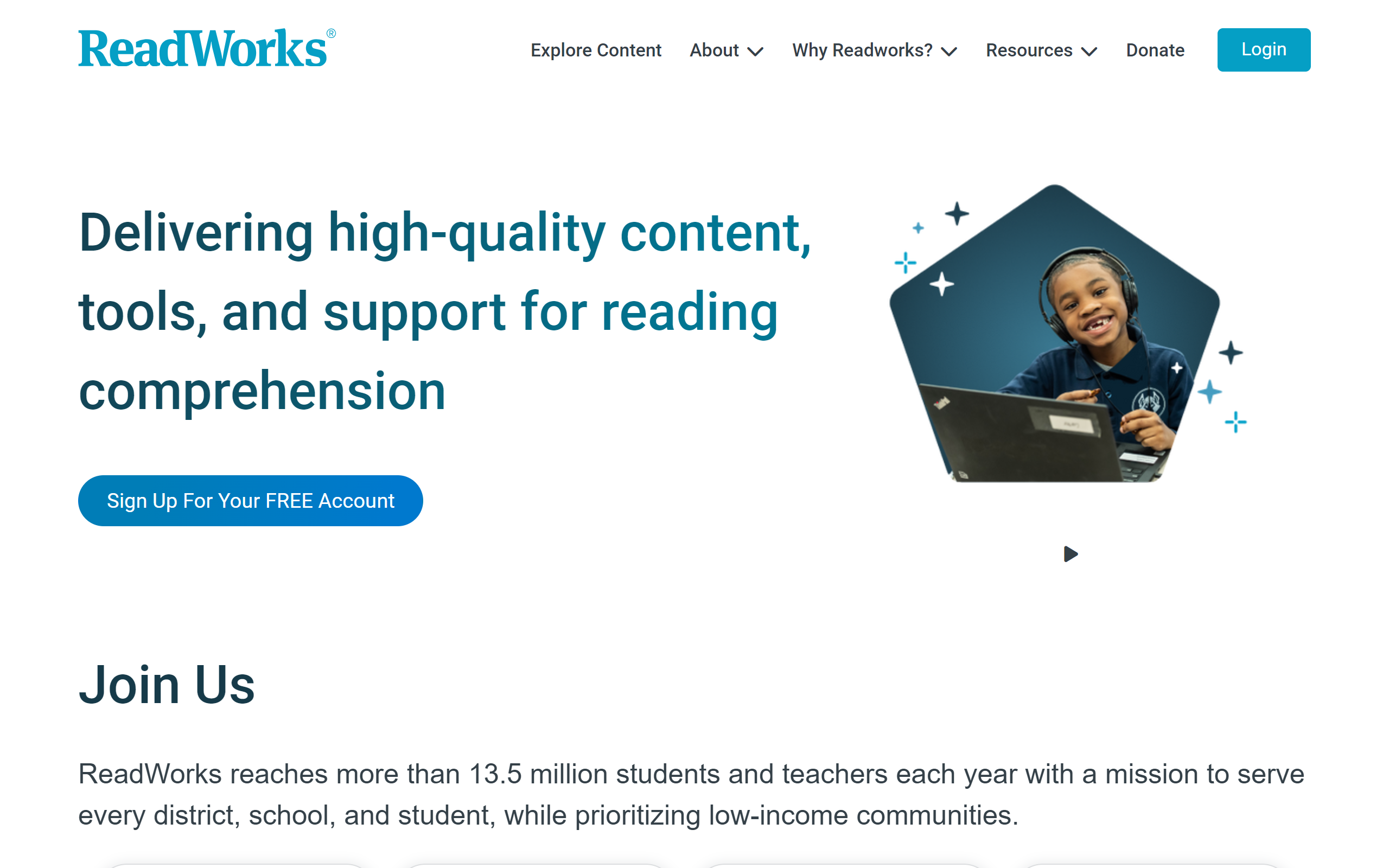 ReadWorks Reading Website