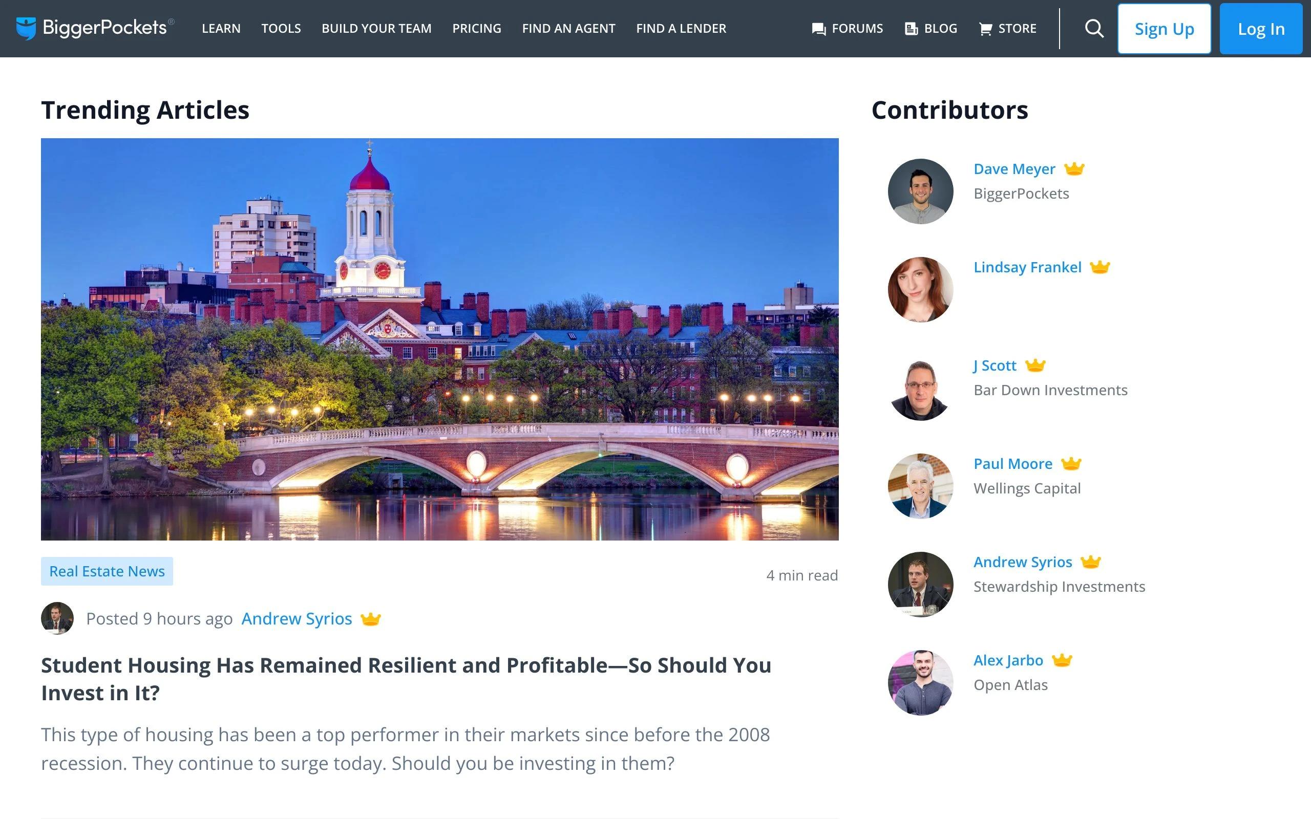 Bigger Pockets real estate blog