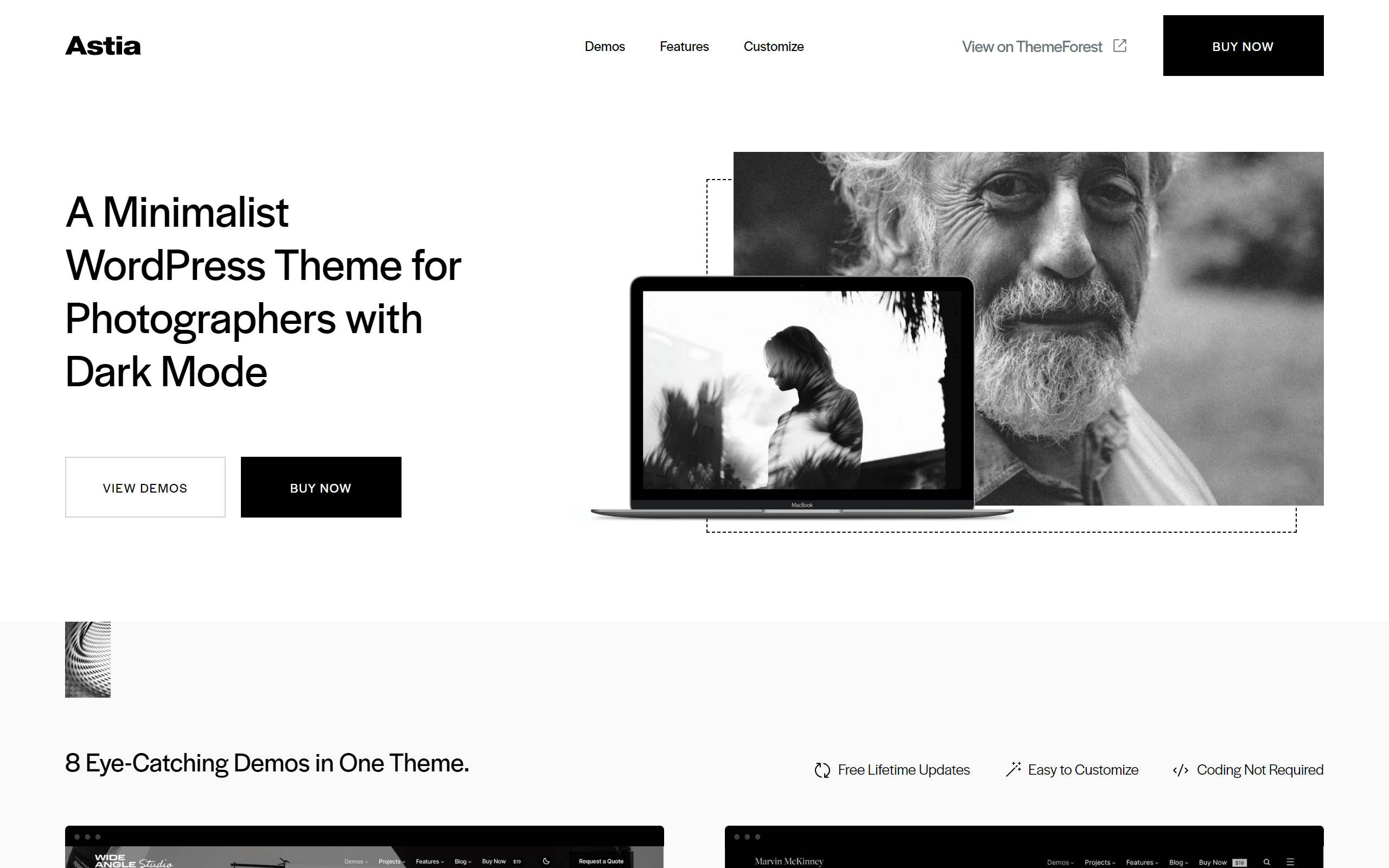 Astia minimalist WordPress theme