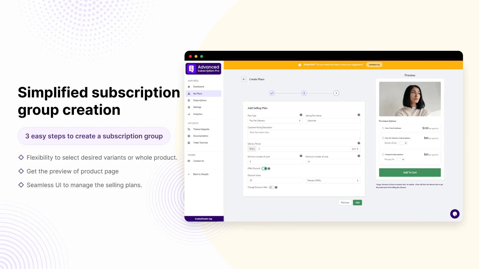 Advanced Subscriptions App