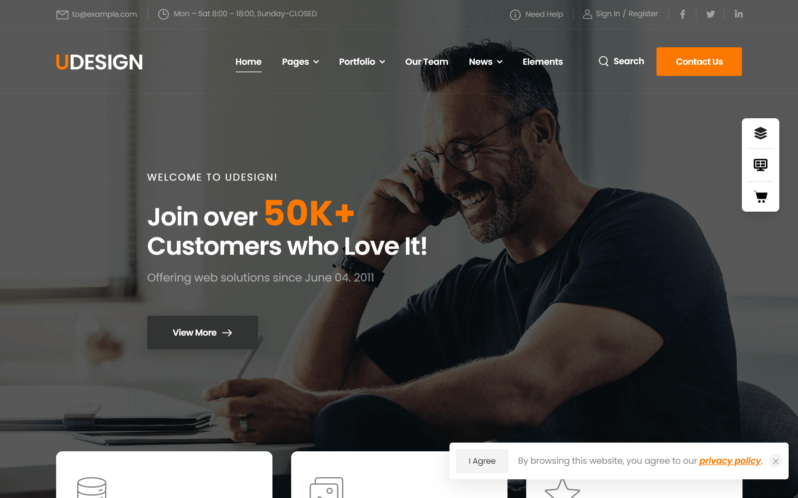 uDesign WordPress theme