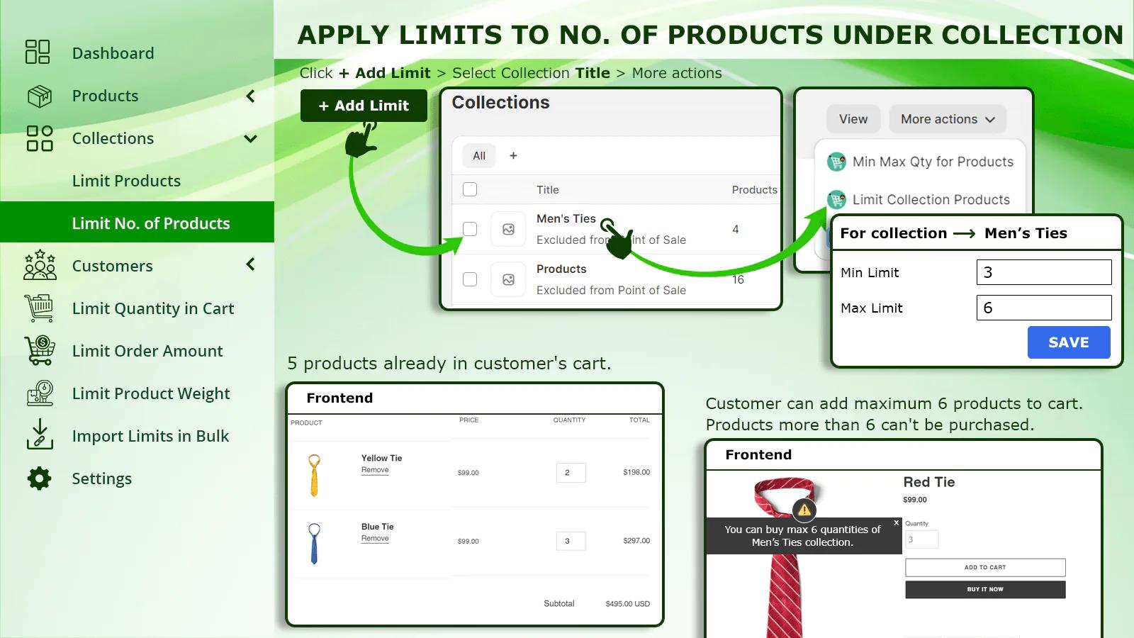 KOR Order Limit Quantity Shopify App