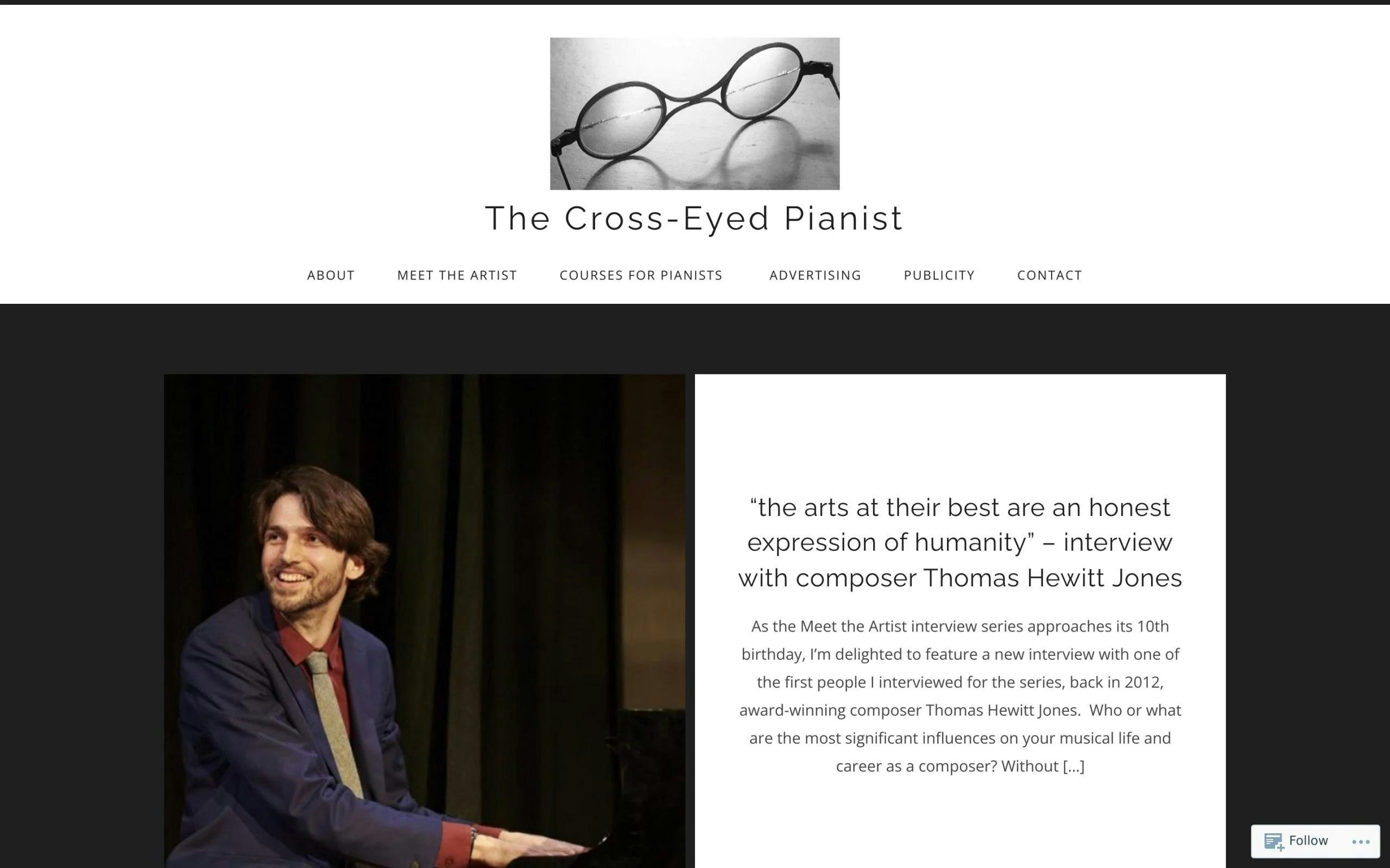 The Cross-Eyed Pianist music blog