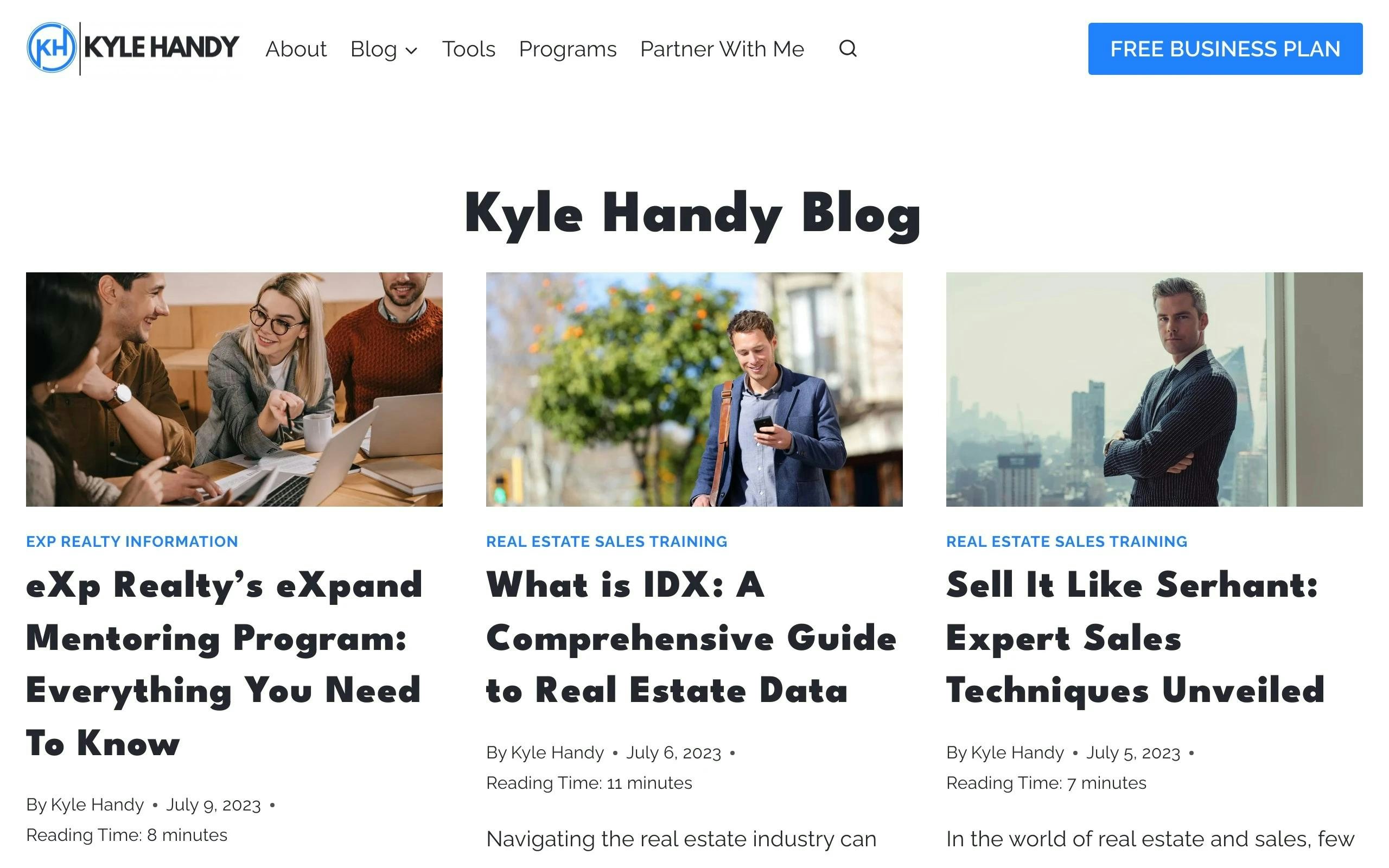 Kyle Handy Blog real estate blog