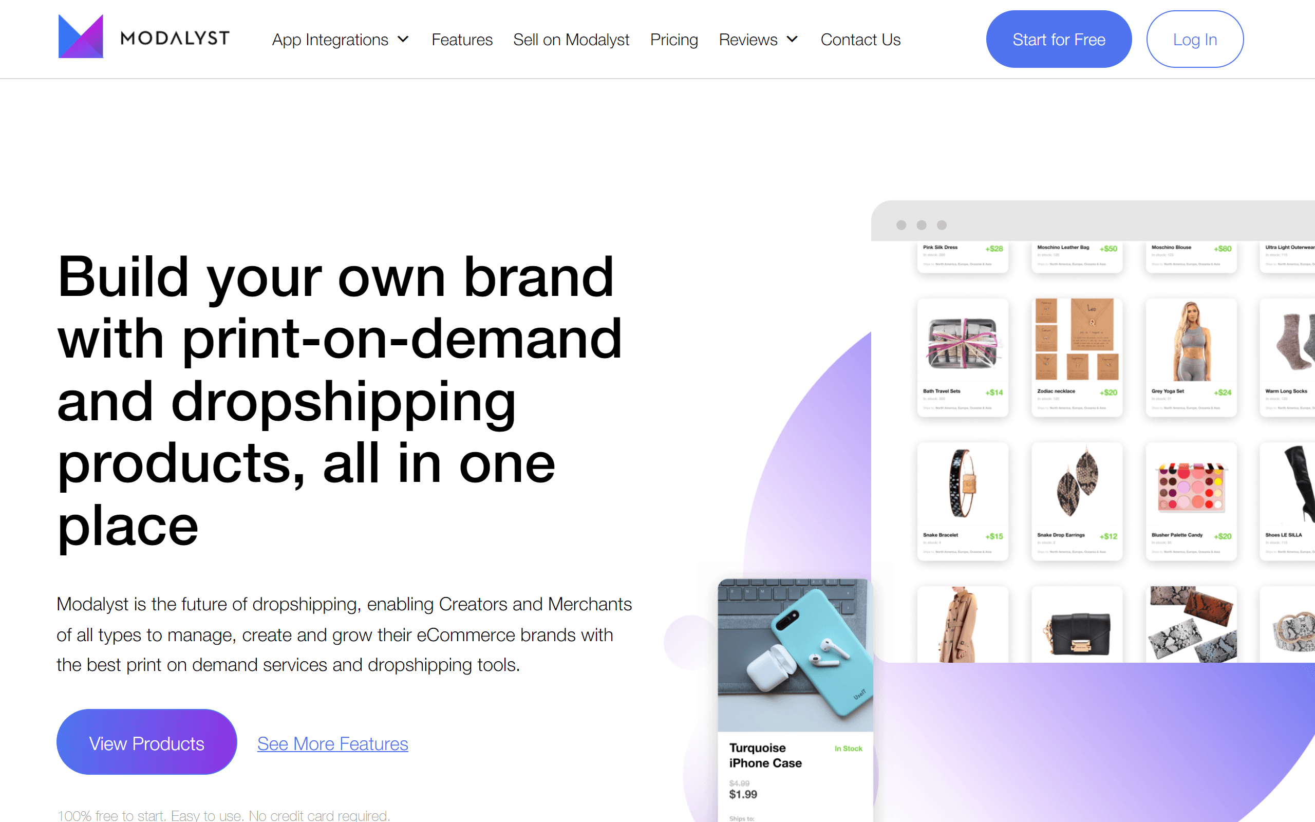 Modalyst dropshipping website