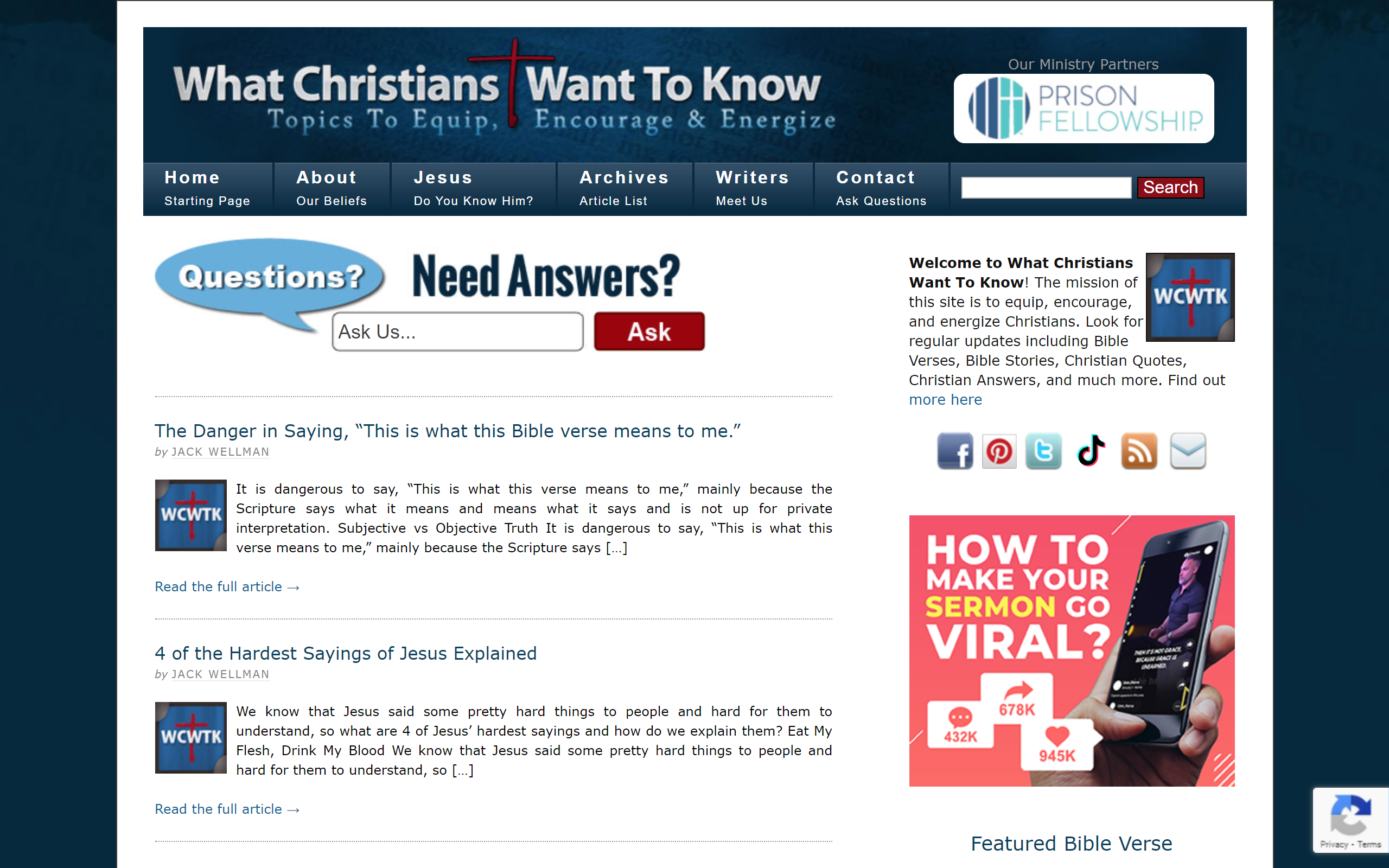 What Christians Want to Know Christian Blog