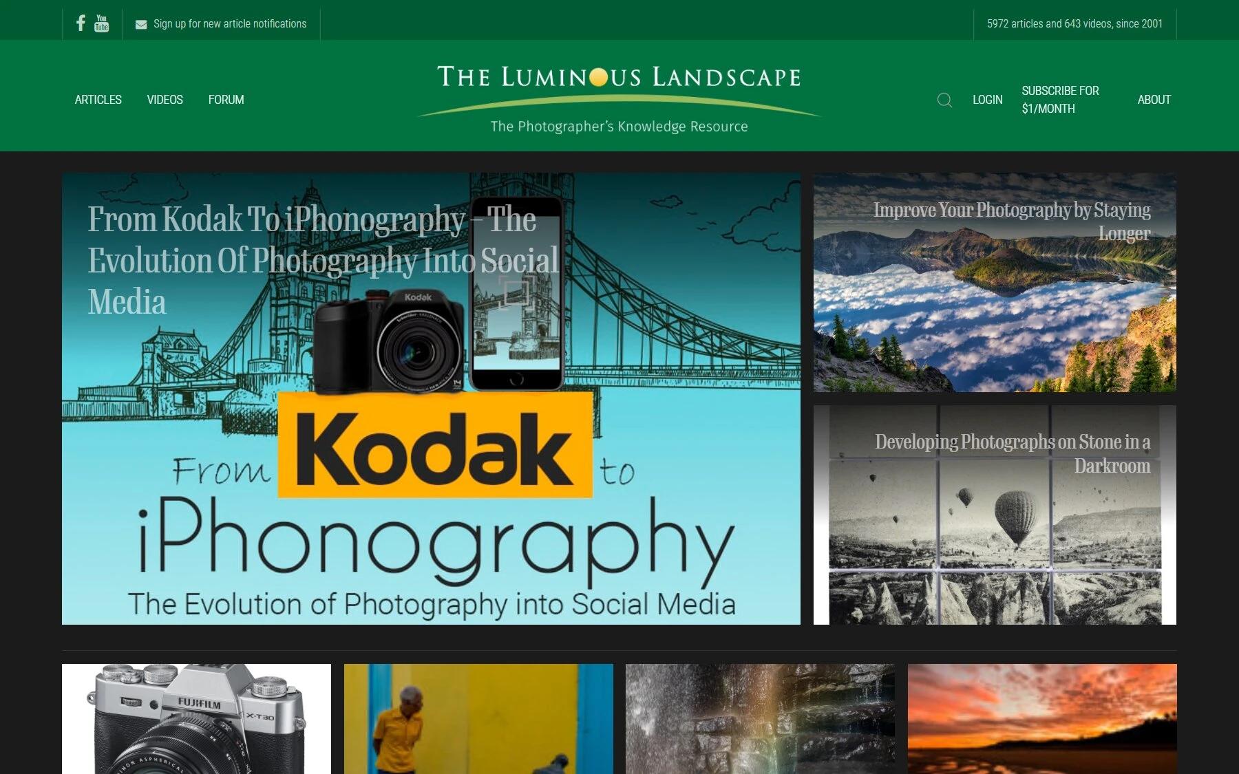 The Luminous Landscape photography blog