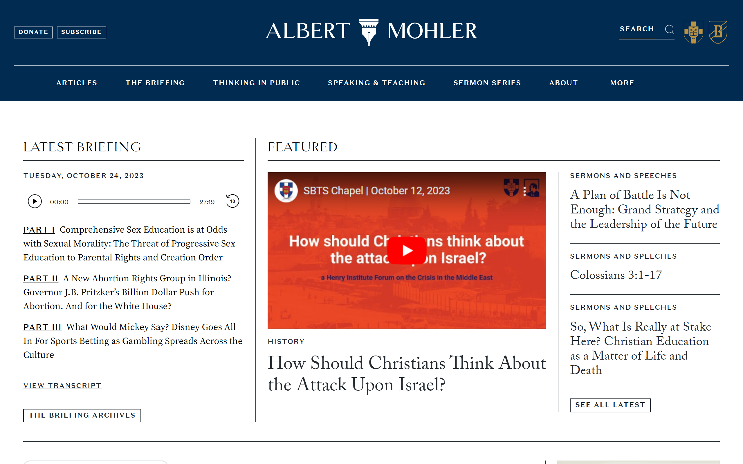 AlbertMohler Christian Blog