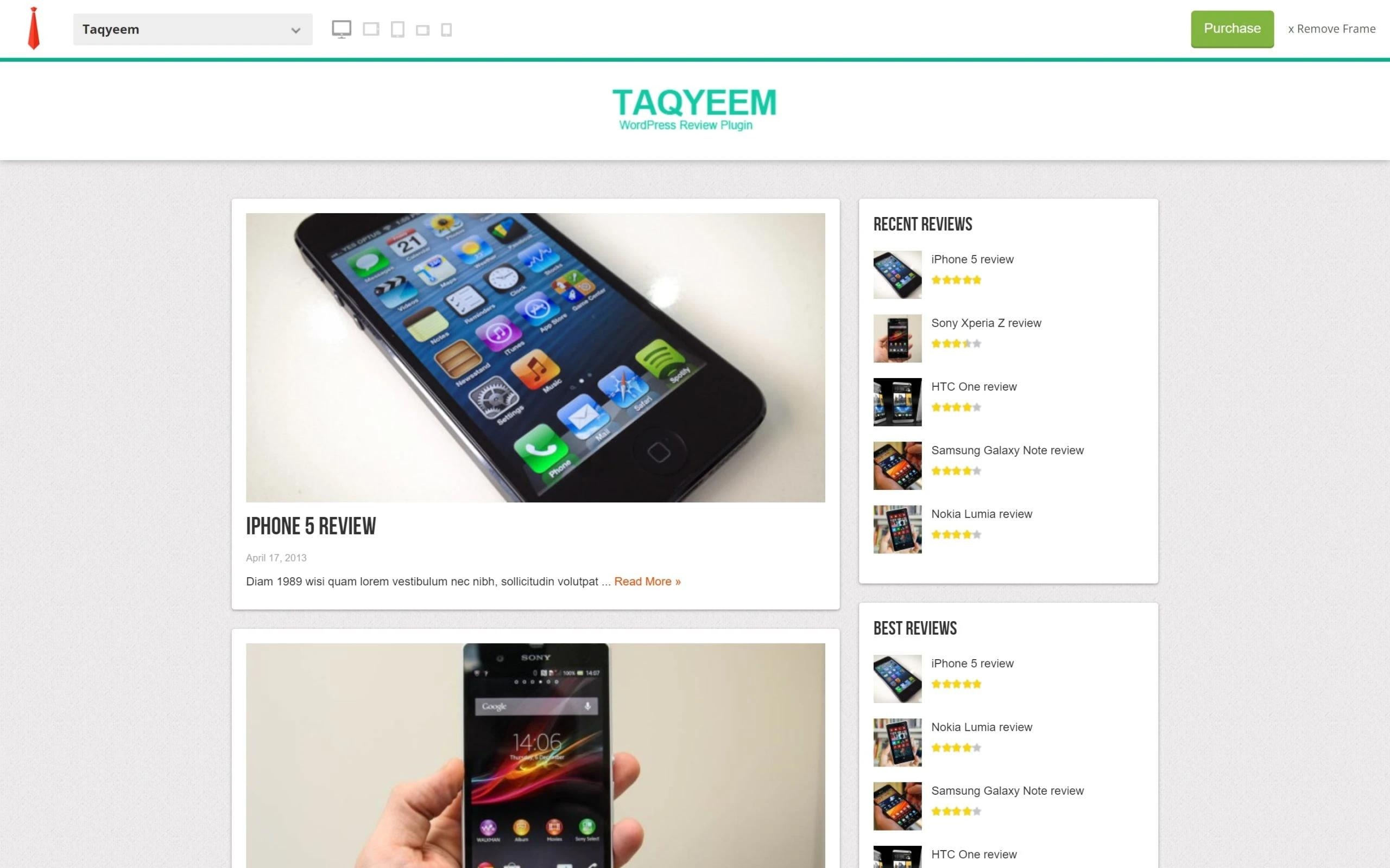 Taqyeem WordPress plugin