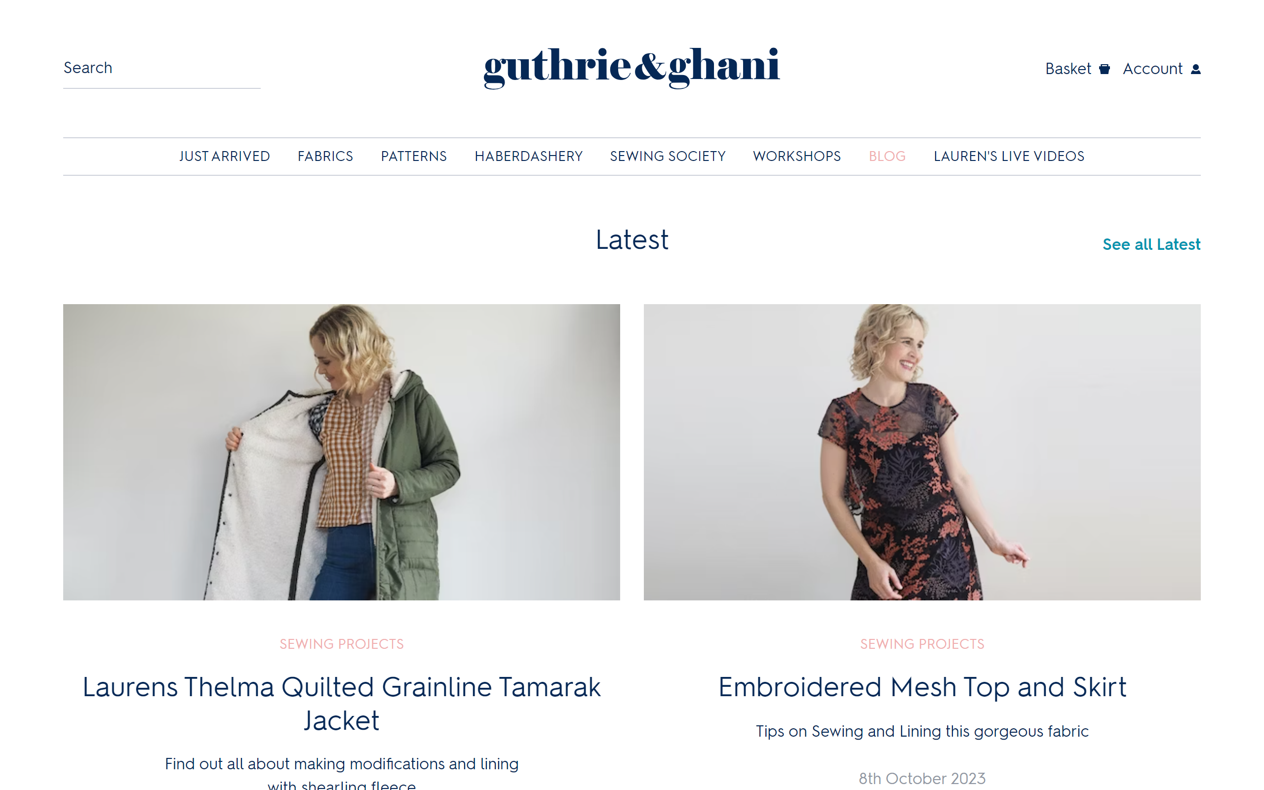 Guthrie & Ghani Blog sewing blog