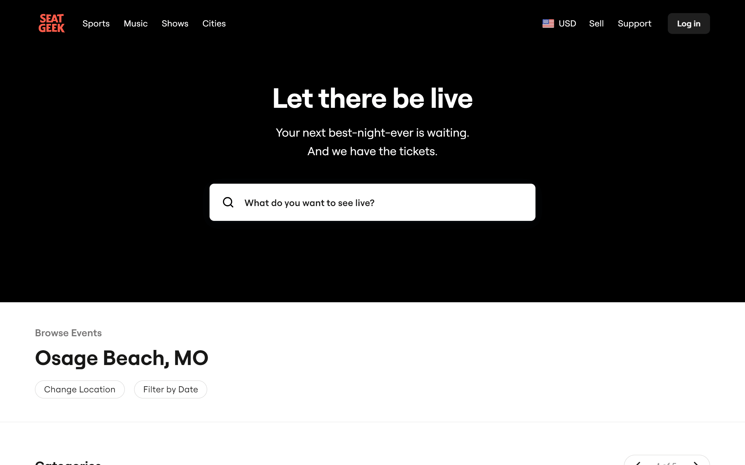 SeatGeek Concert Ticket Site