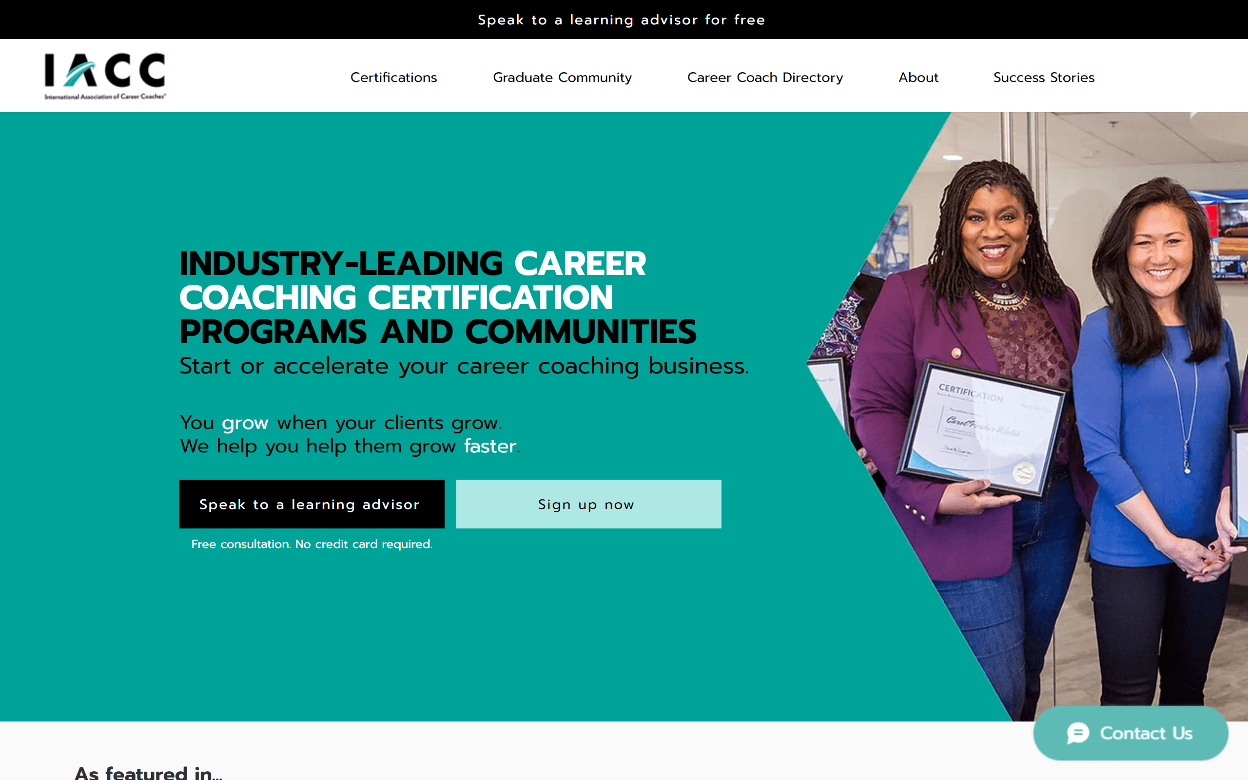 International Association of Career Coaches Coaching Website