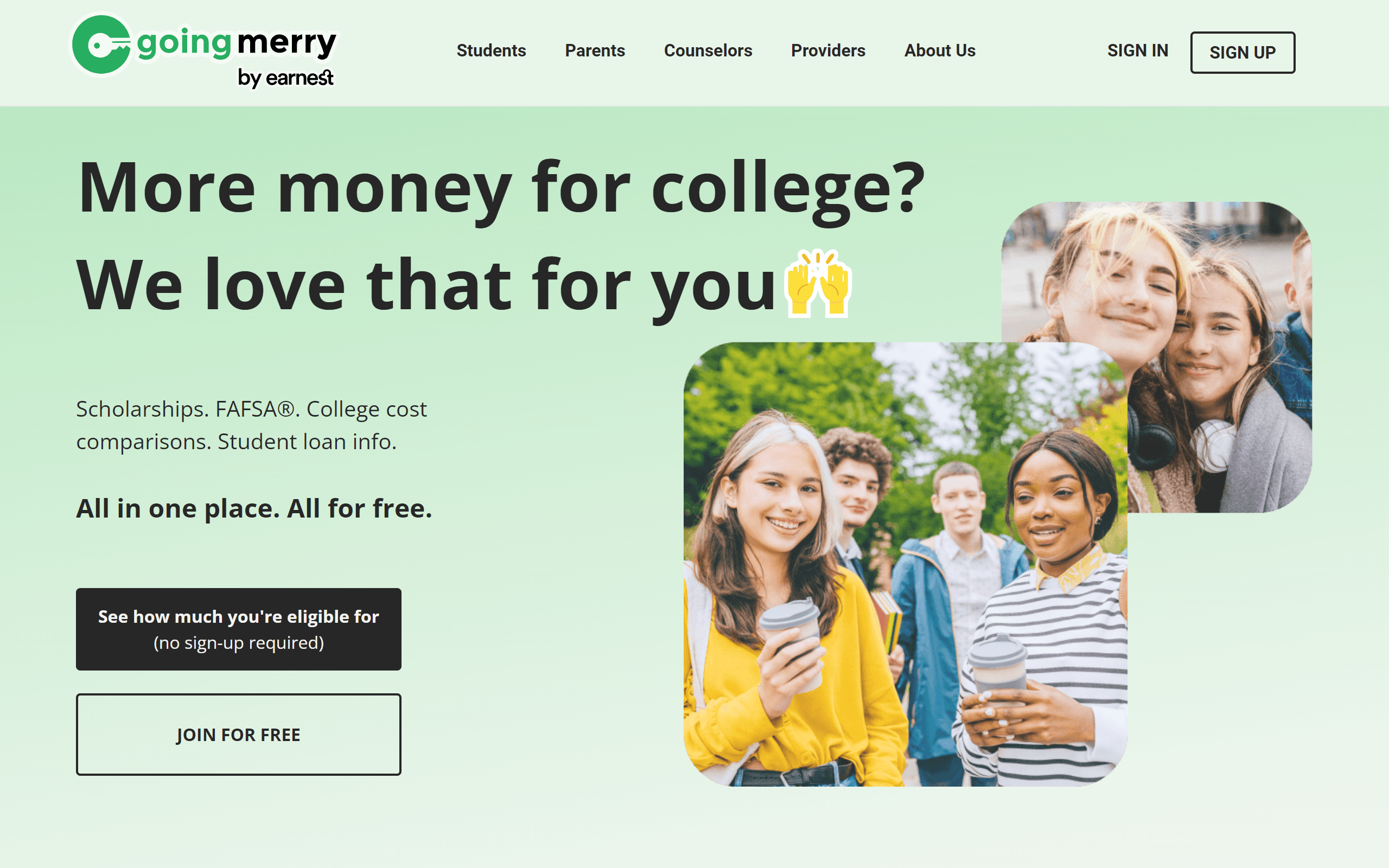 Going Merry scholarship website