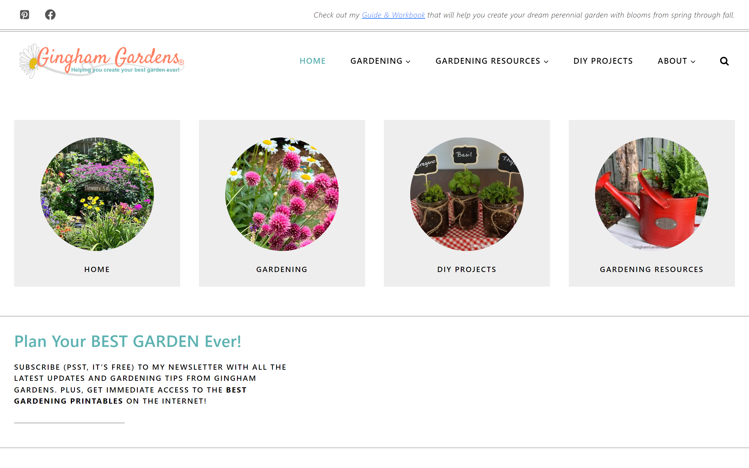 Gingham Gardens gardening blog