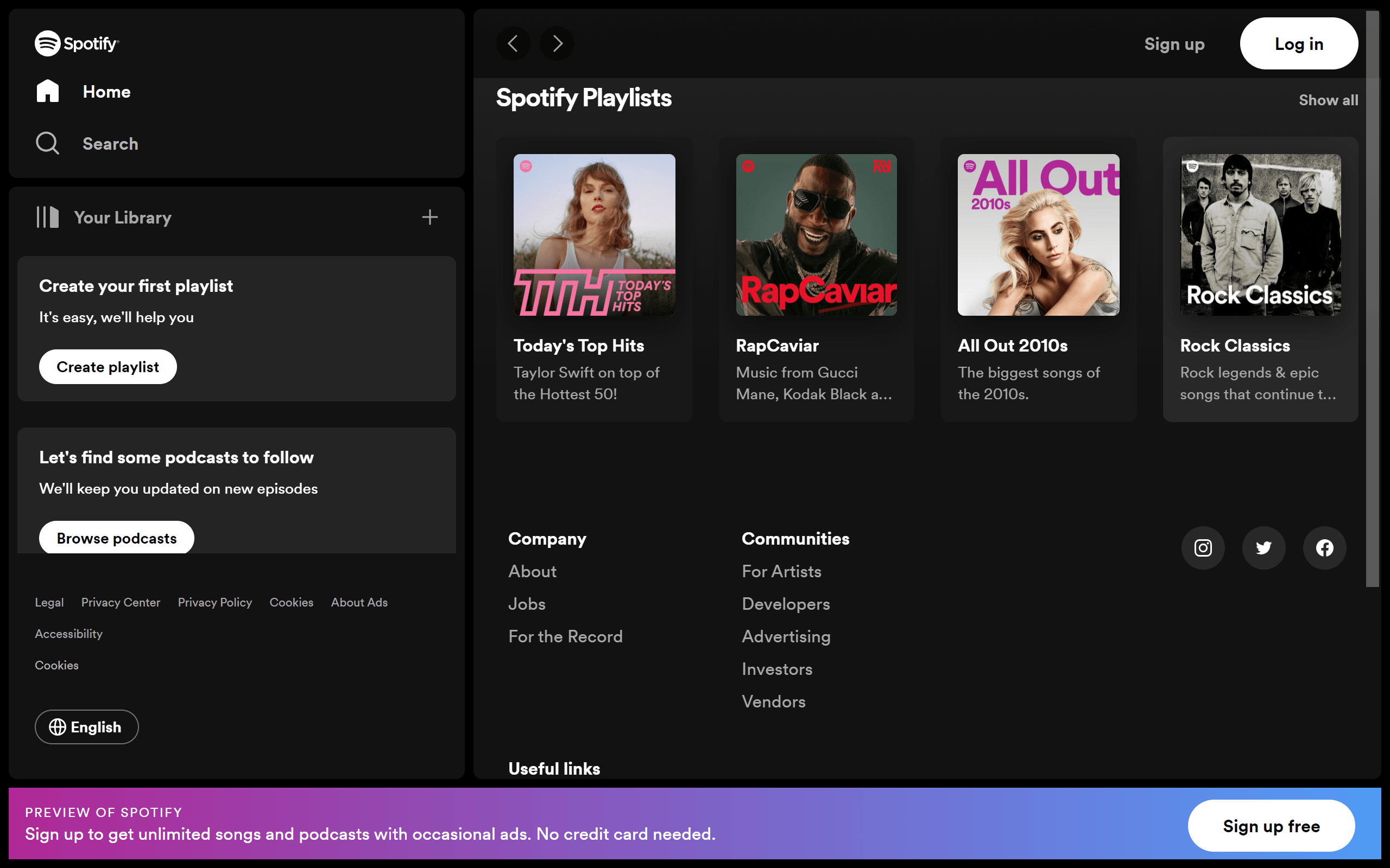 Spotify Music Website