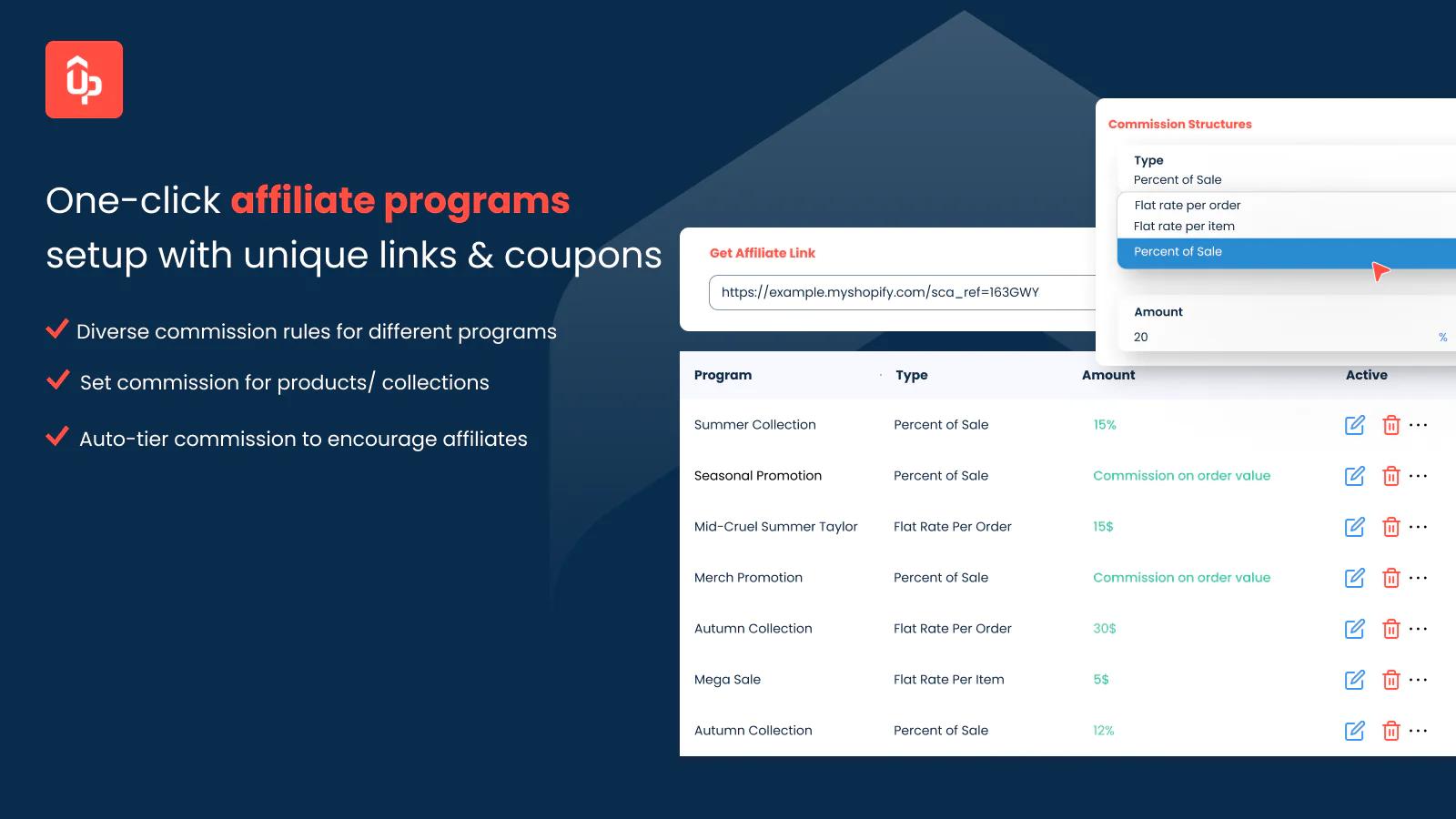 UpPromote Affiliate & Referral Shopify App