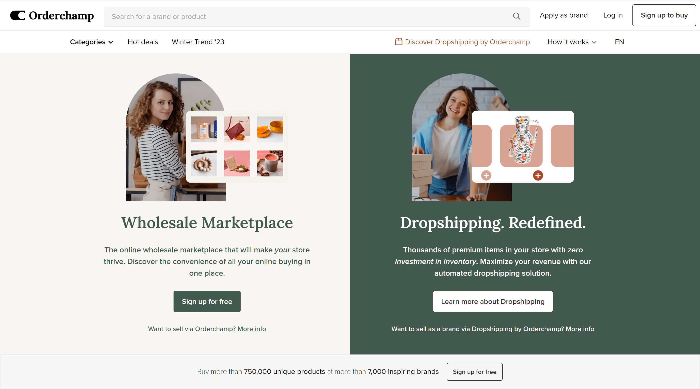 Orderchamp Wholesale Website