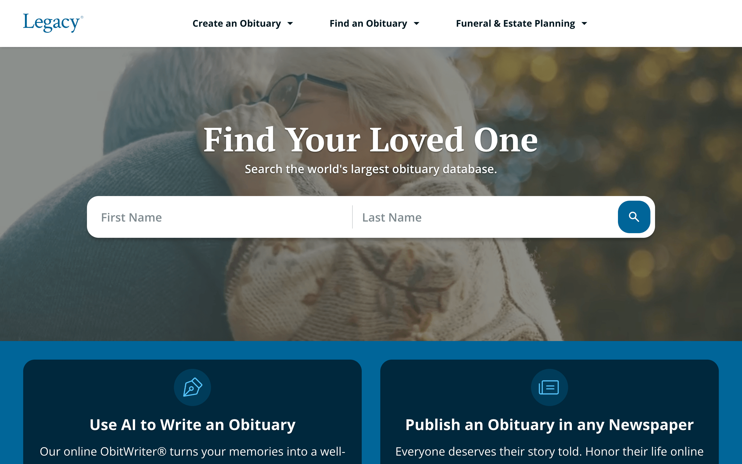 Legacy.com genealogy website