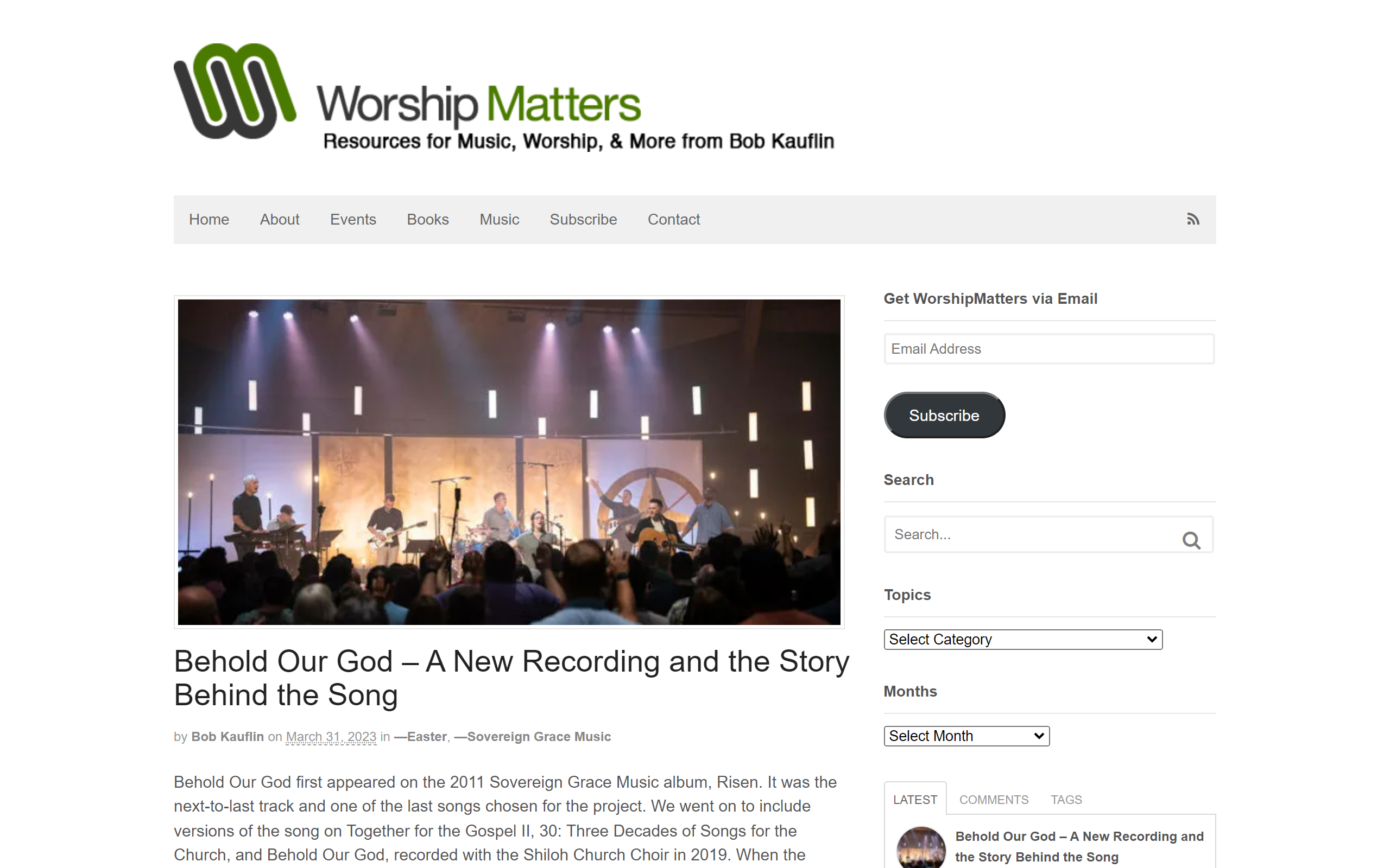 Worship Matters Christian Blog