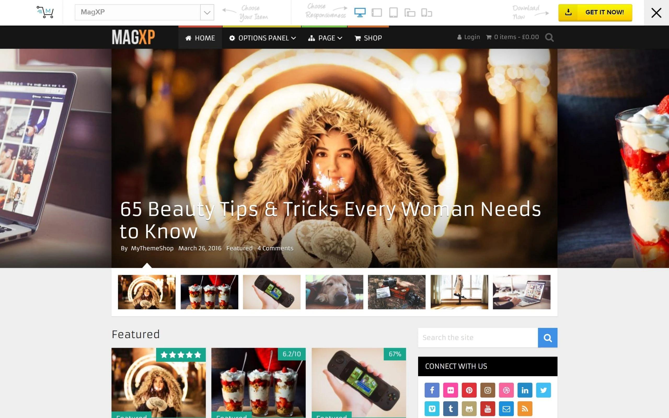 MagXP WordPress theme for a review blog