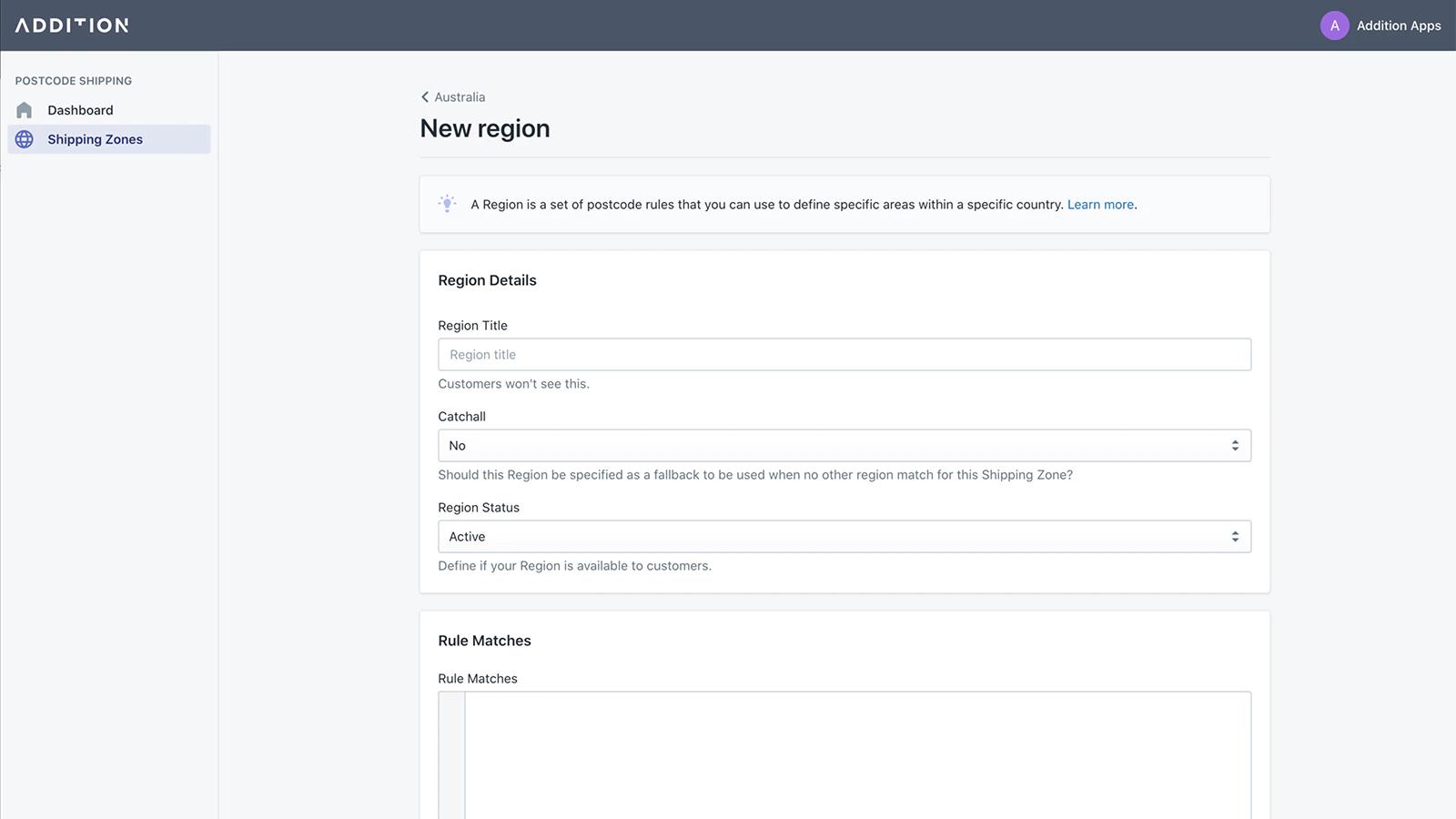 Postcode Shipping Shopify Shipping App